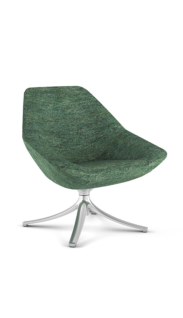 JAX - MID-BACK LOUNGE CHAIR WITH SWIVEL BASE