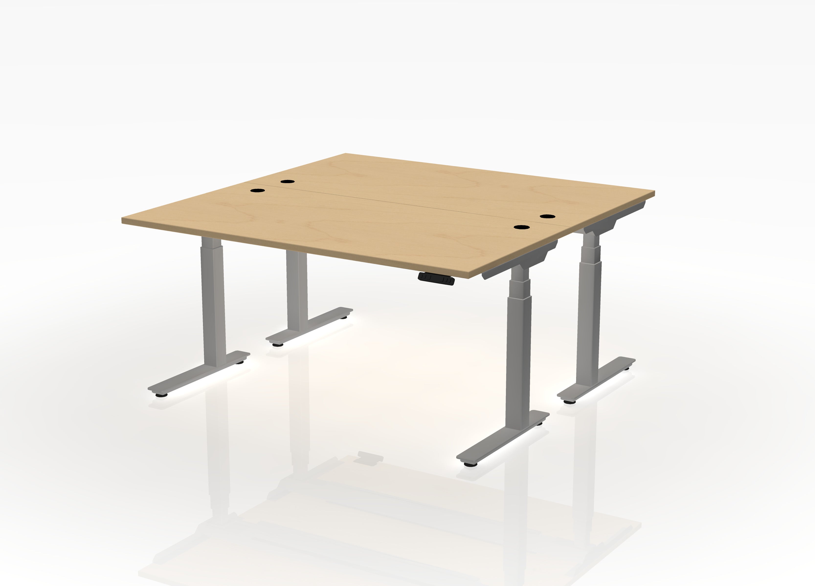 BOOST Workstation Straight (sit to stand) - Pod of 2 - With Dividers