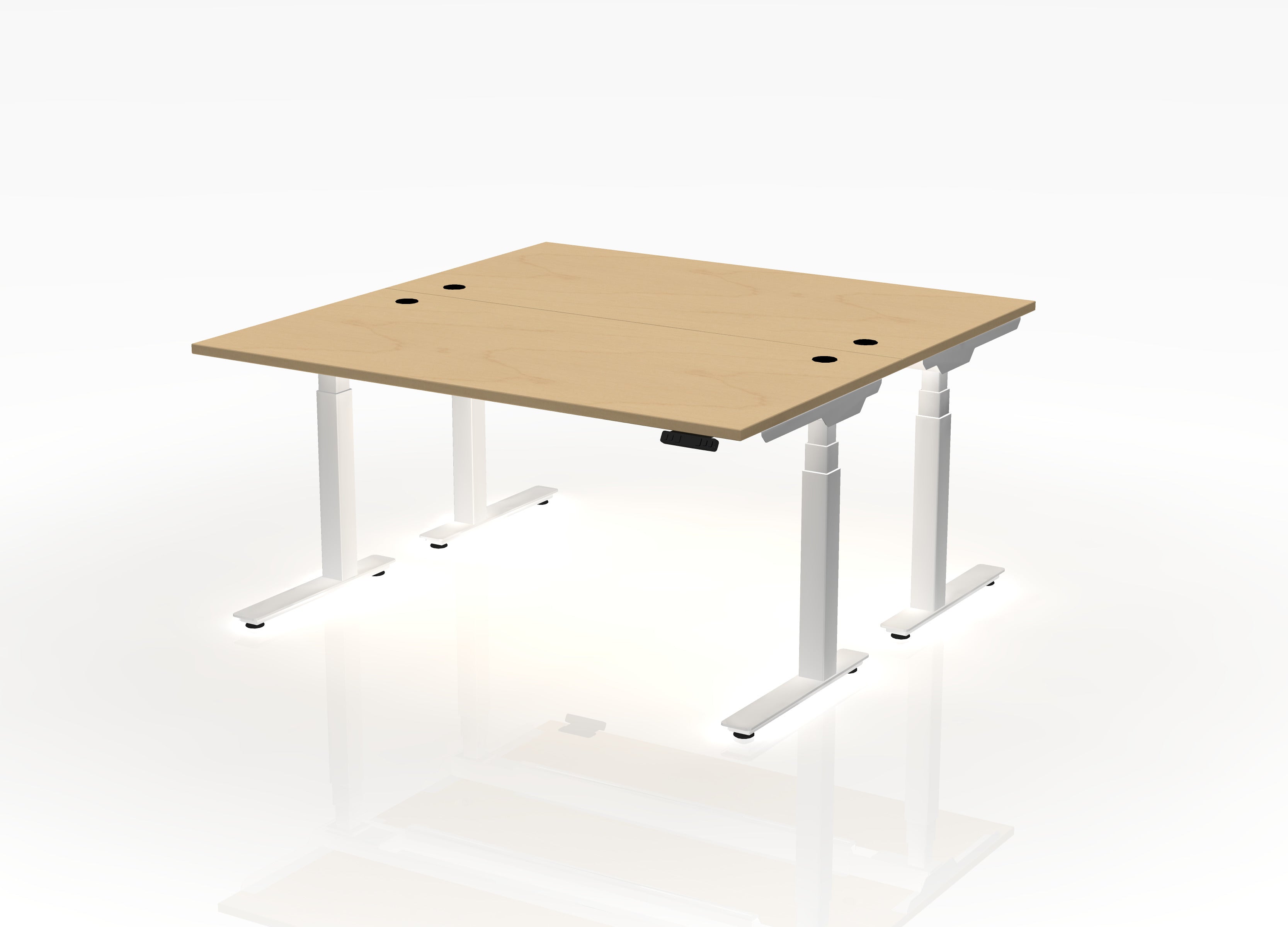 BOOST Workstation Straight (sit to stand) - Pod of 2 - With Dividers