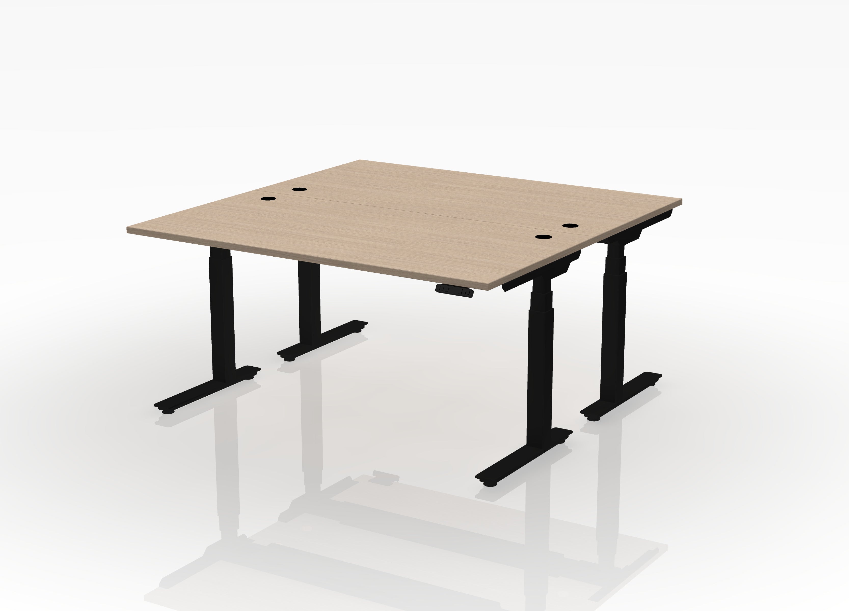 BOOST Workstation Straight (sit to stand) - Pod of 2 - With Dividers