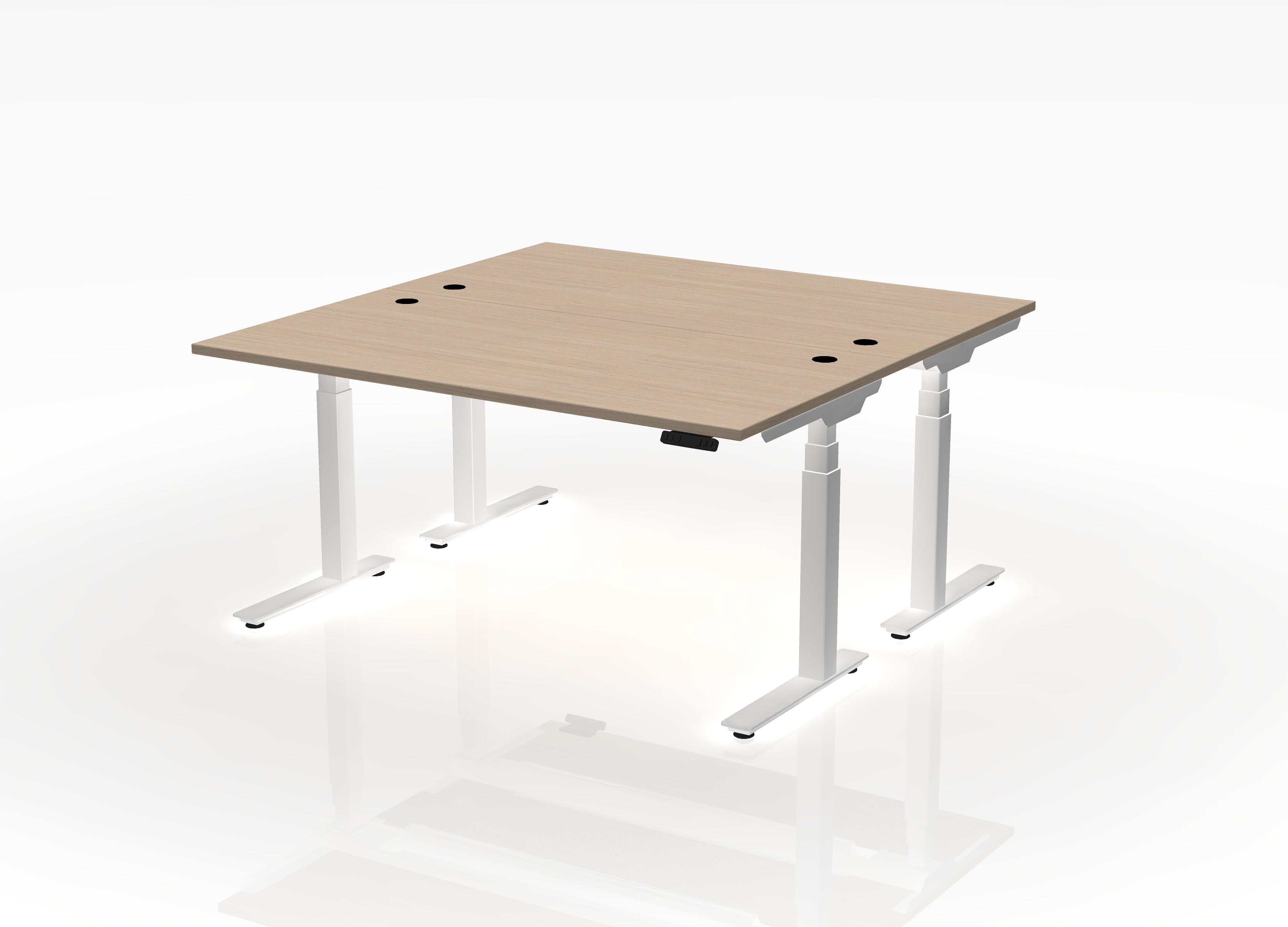 BOOST Workstation Straight (sit to stand) - Pod of 2 - With Dividers