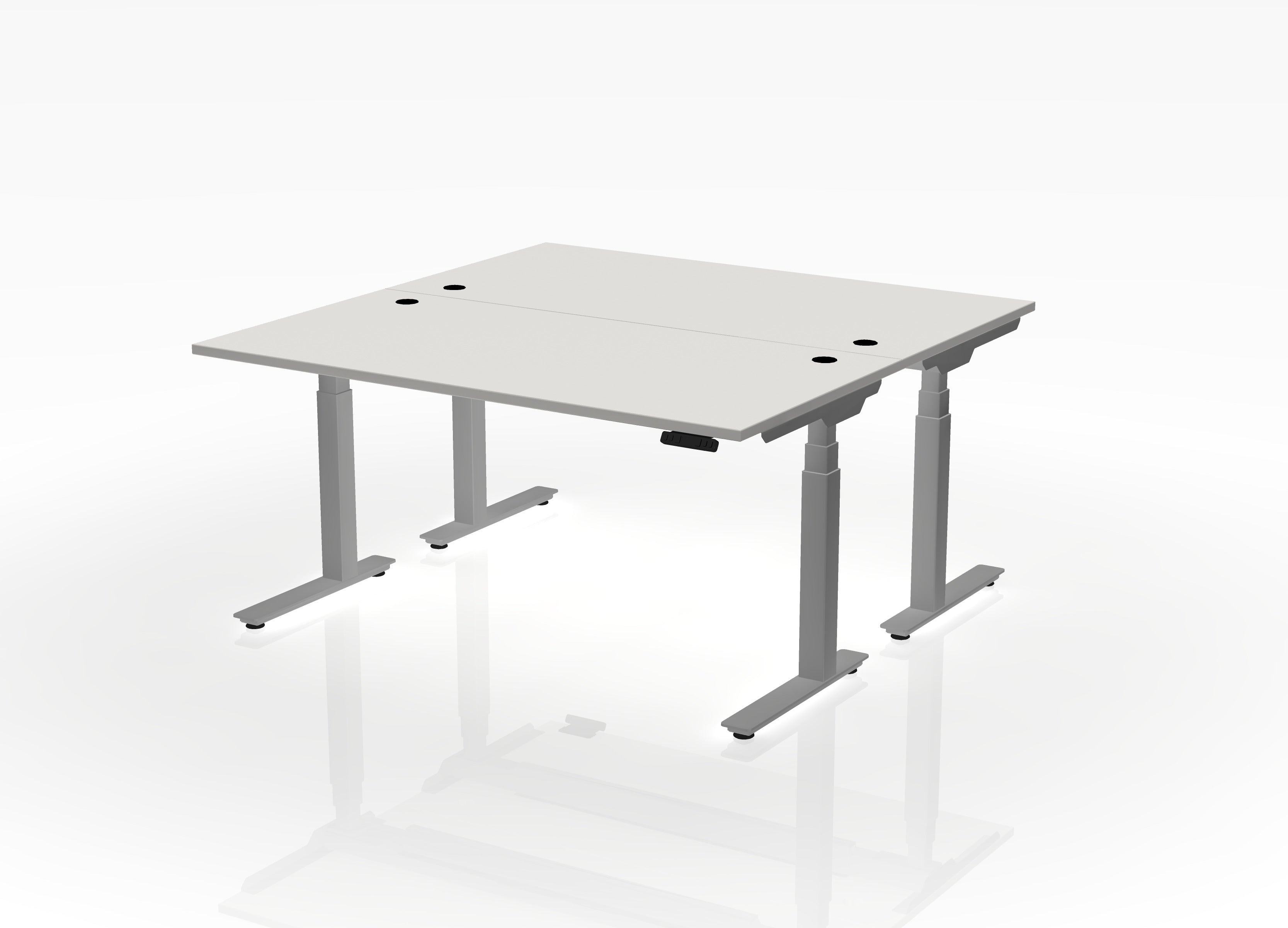 BOOST Workstation Straight (sit to stand) - Pod of 2 - With Dividers