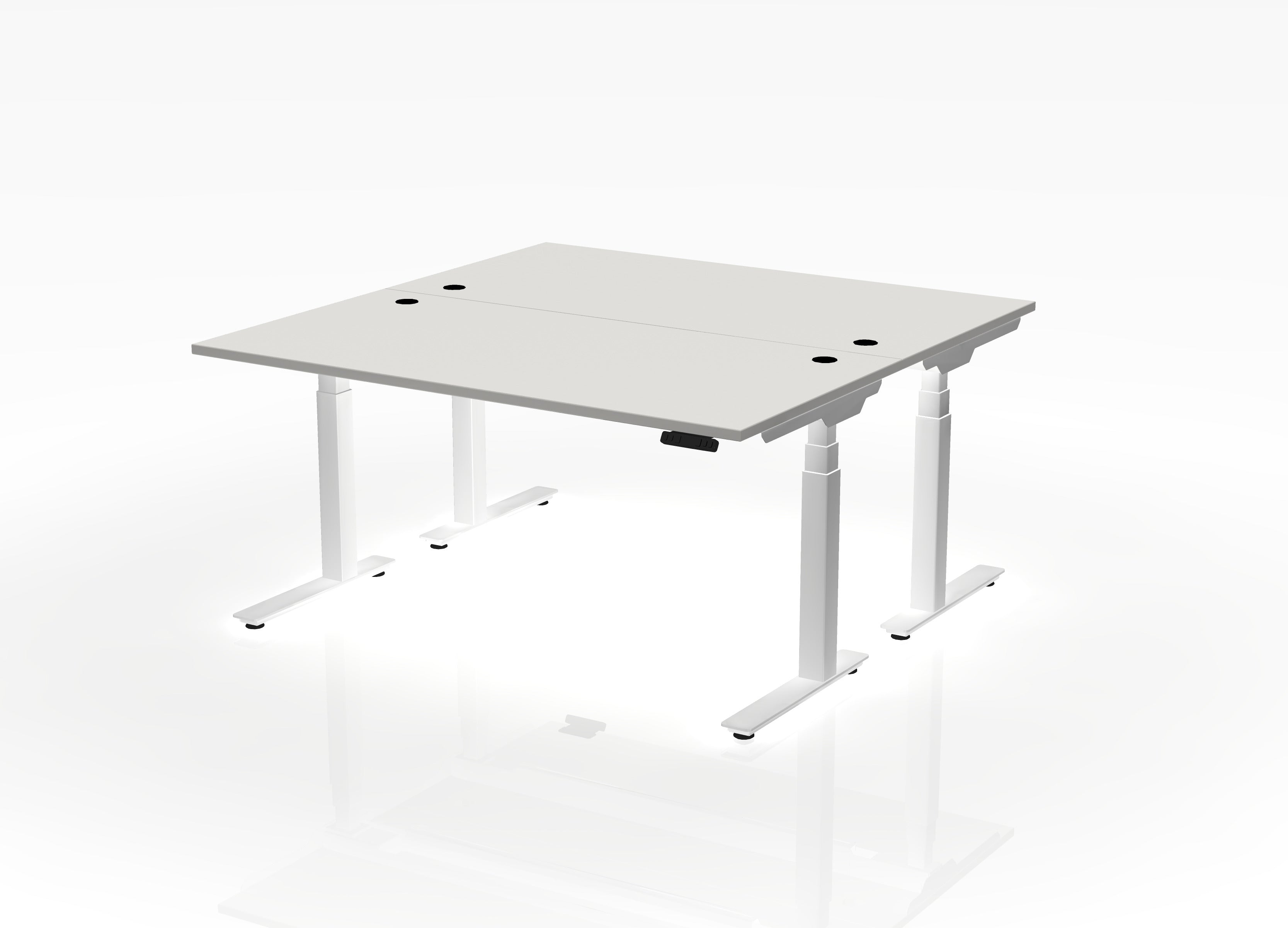 BOOST Workstation Straight (sit to stand) - Pod of 2 - With Dividers