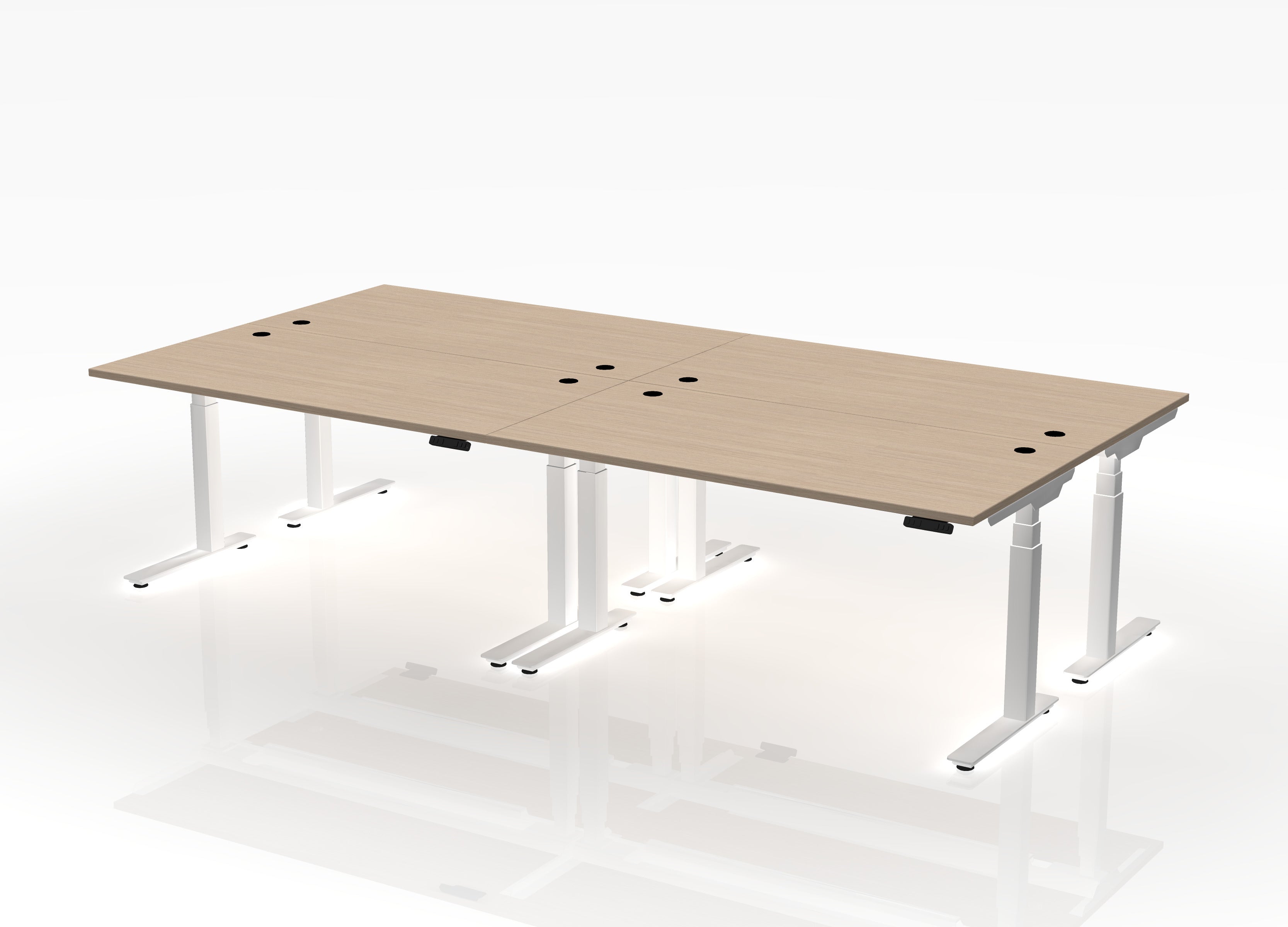 BOOST Workstation Straight (sit to stand) - Pod of 4 - With Dividers