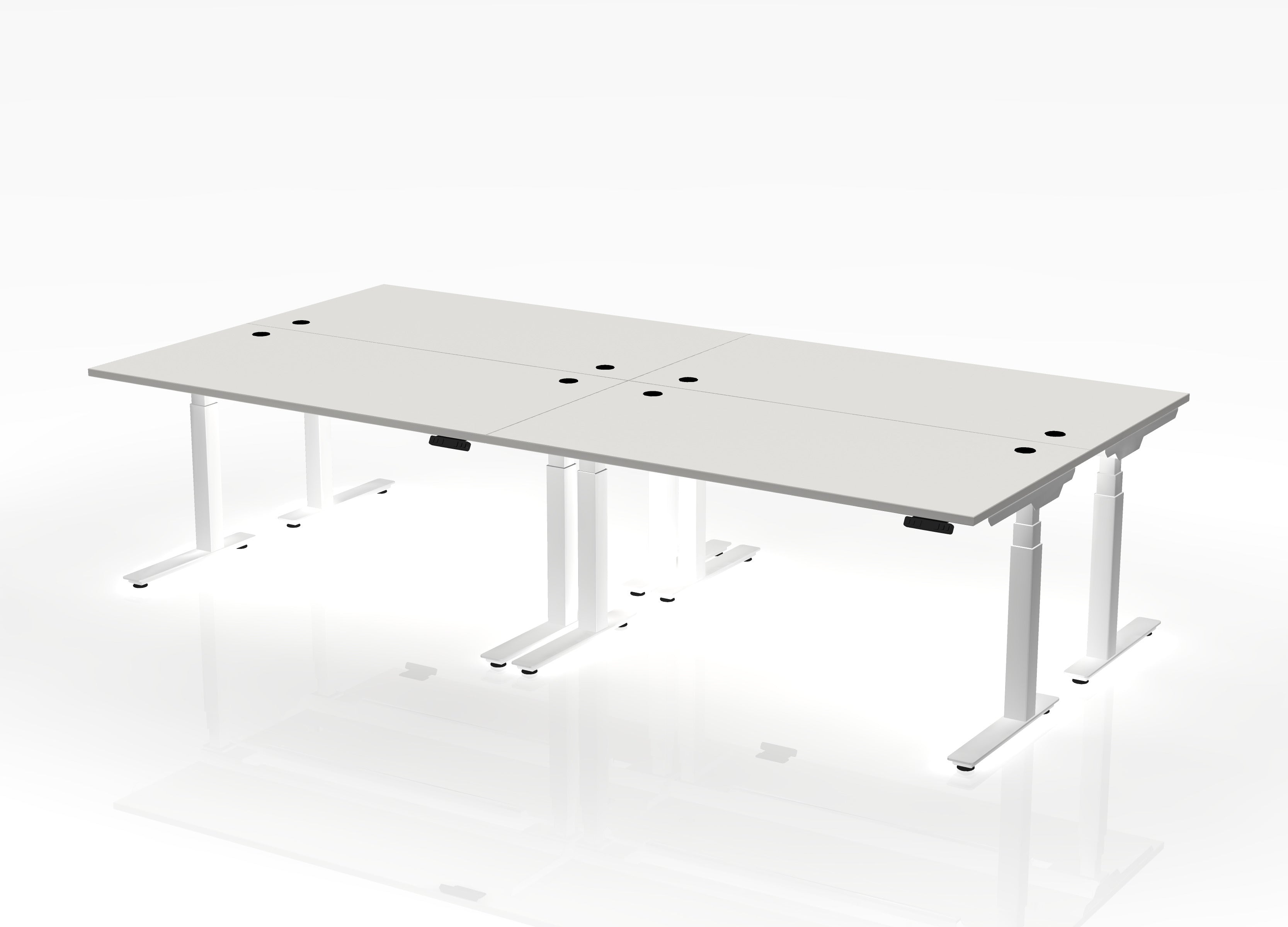 BOOST Workstation Straight (sit to stand) - Pod of 4 - With Dividers