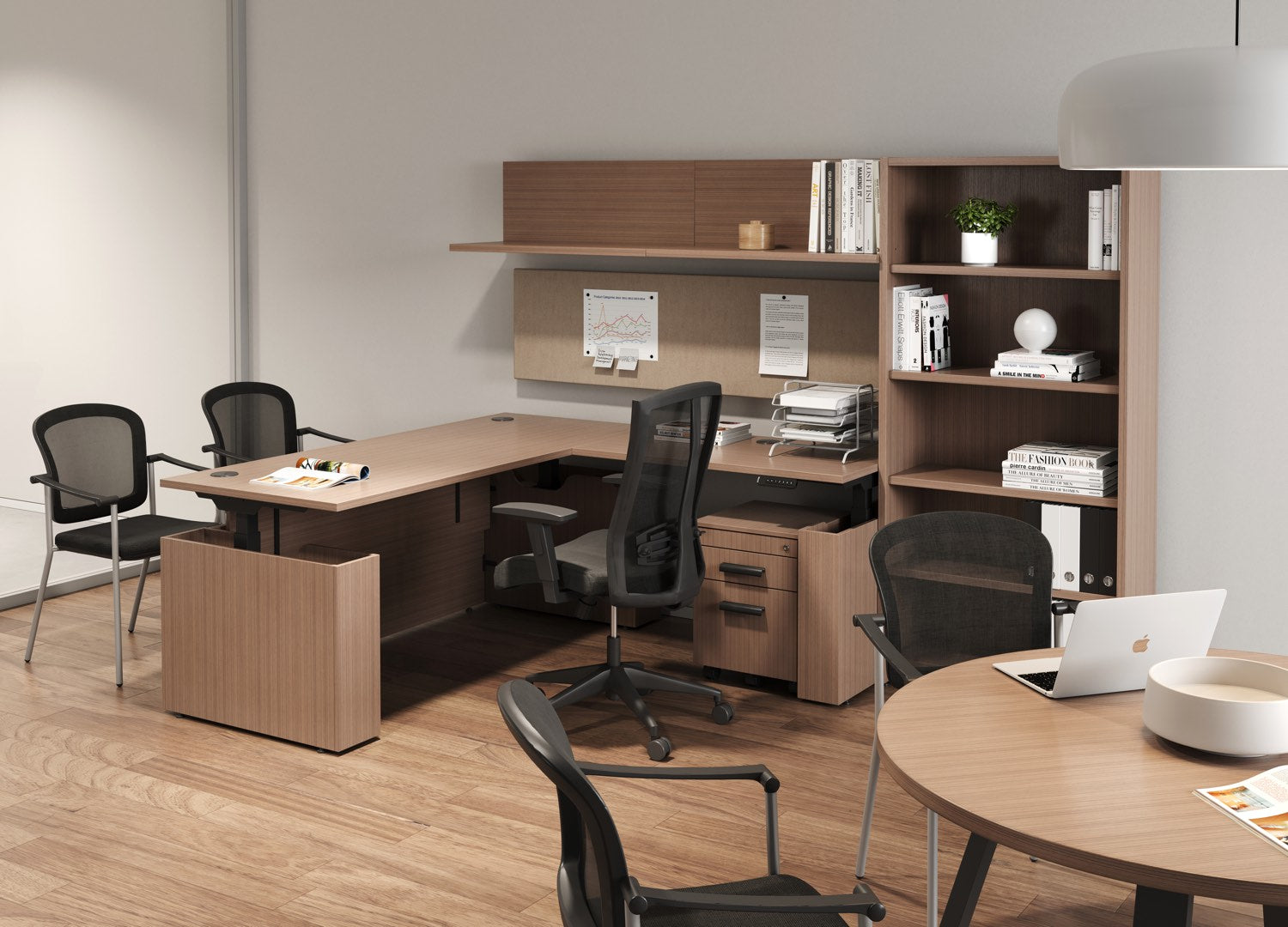 EDGE Height-Adjustable Desk L-Shape - Left Return