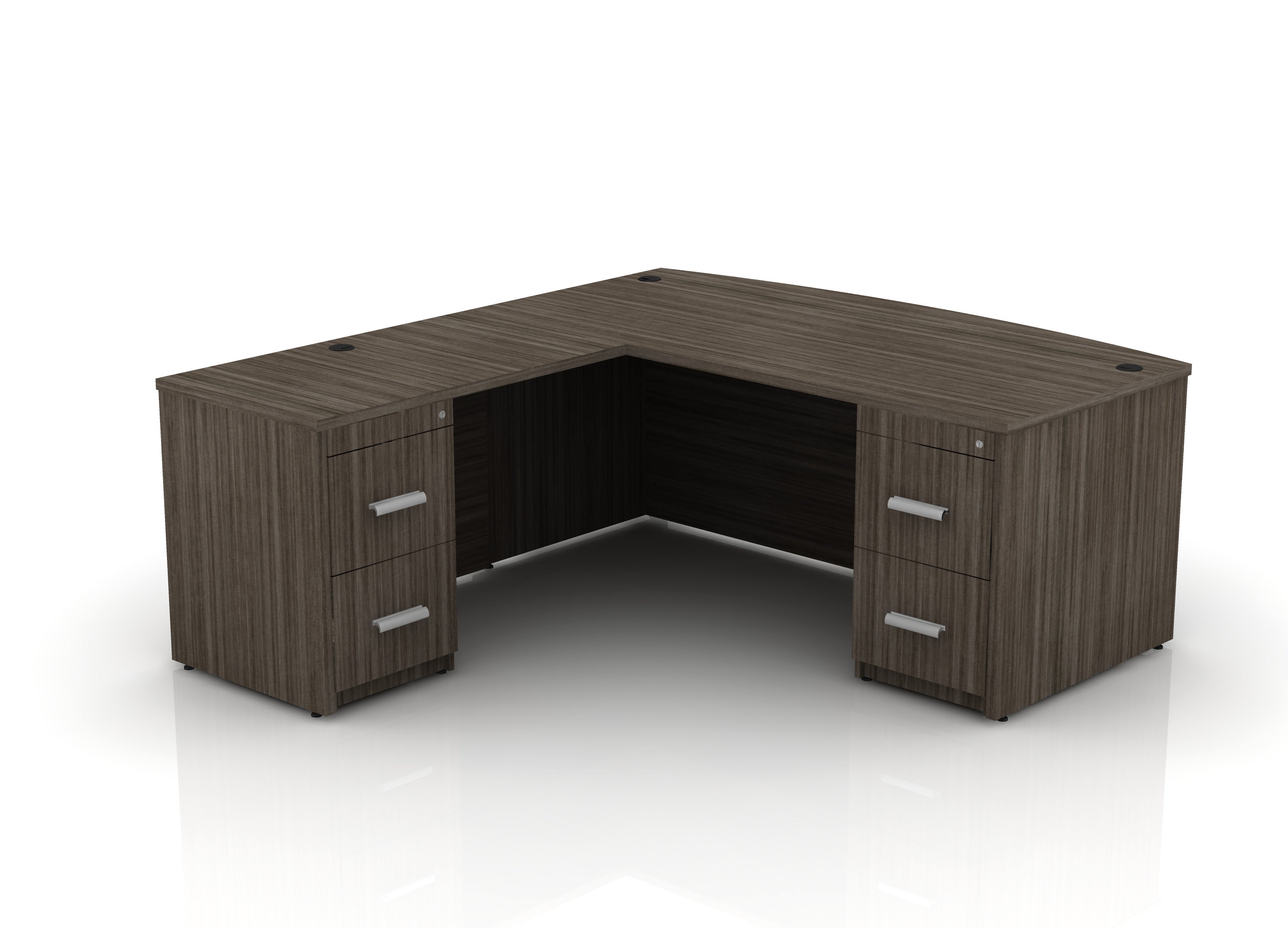 EDGE 71" Bow-Front L-Shape Desk