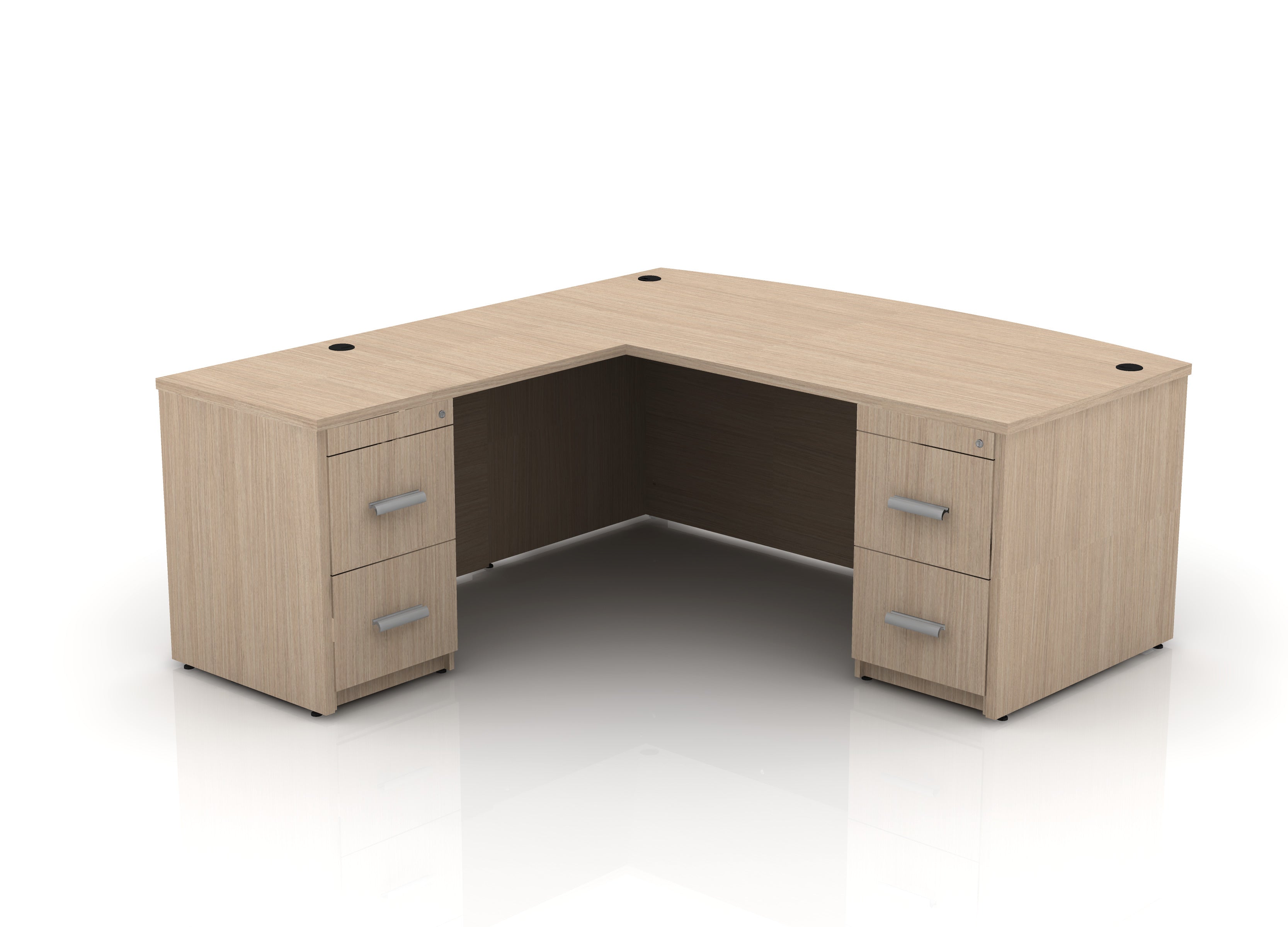 EDGE 71" Bow-Front L-Shape Desk