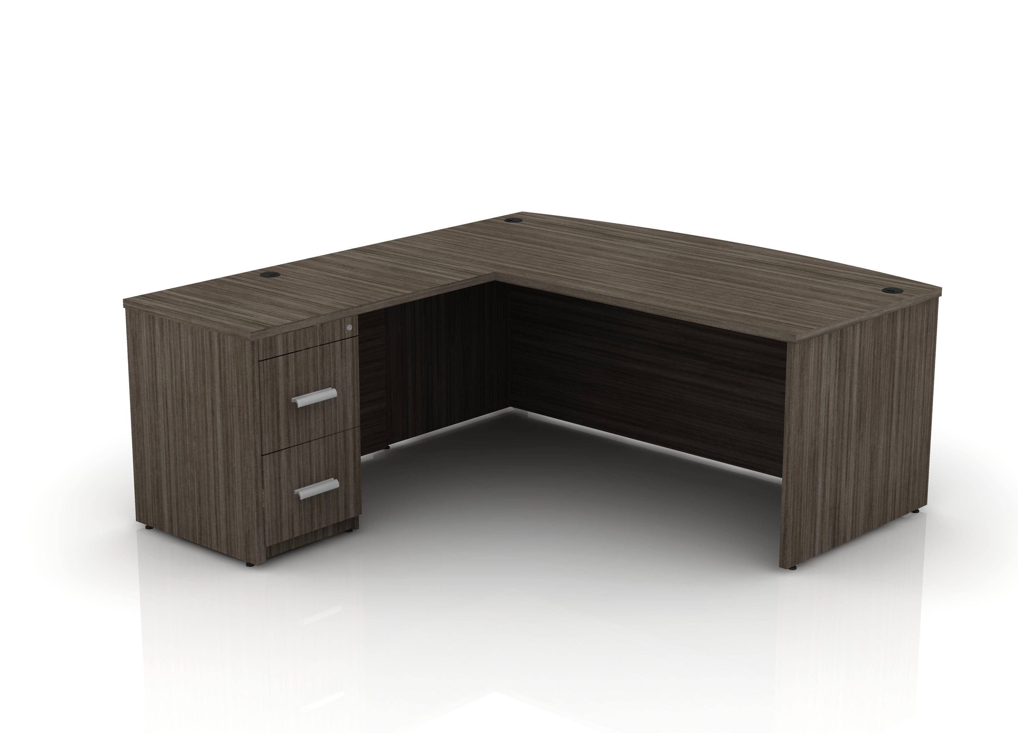 EDGE 71" Bow-Front L-Shape Desk