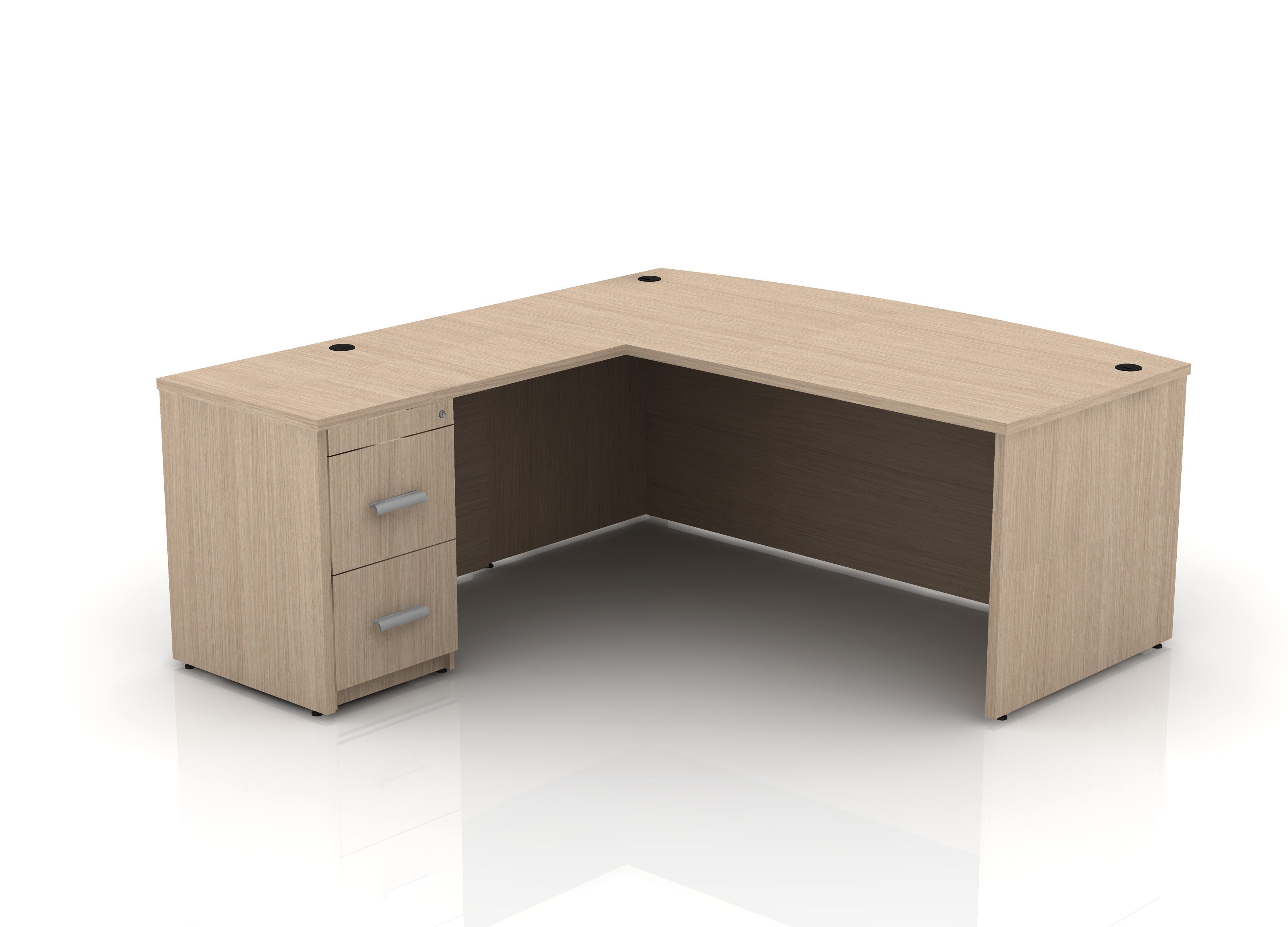 EDGE 71" Bow-Front L-Shape Desk