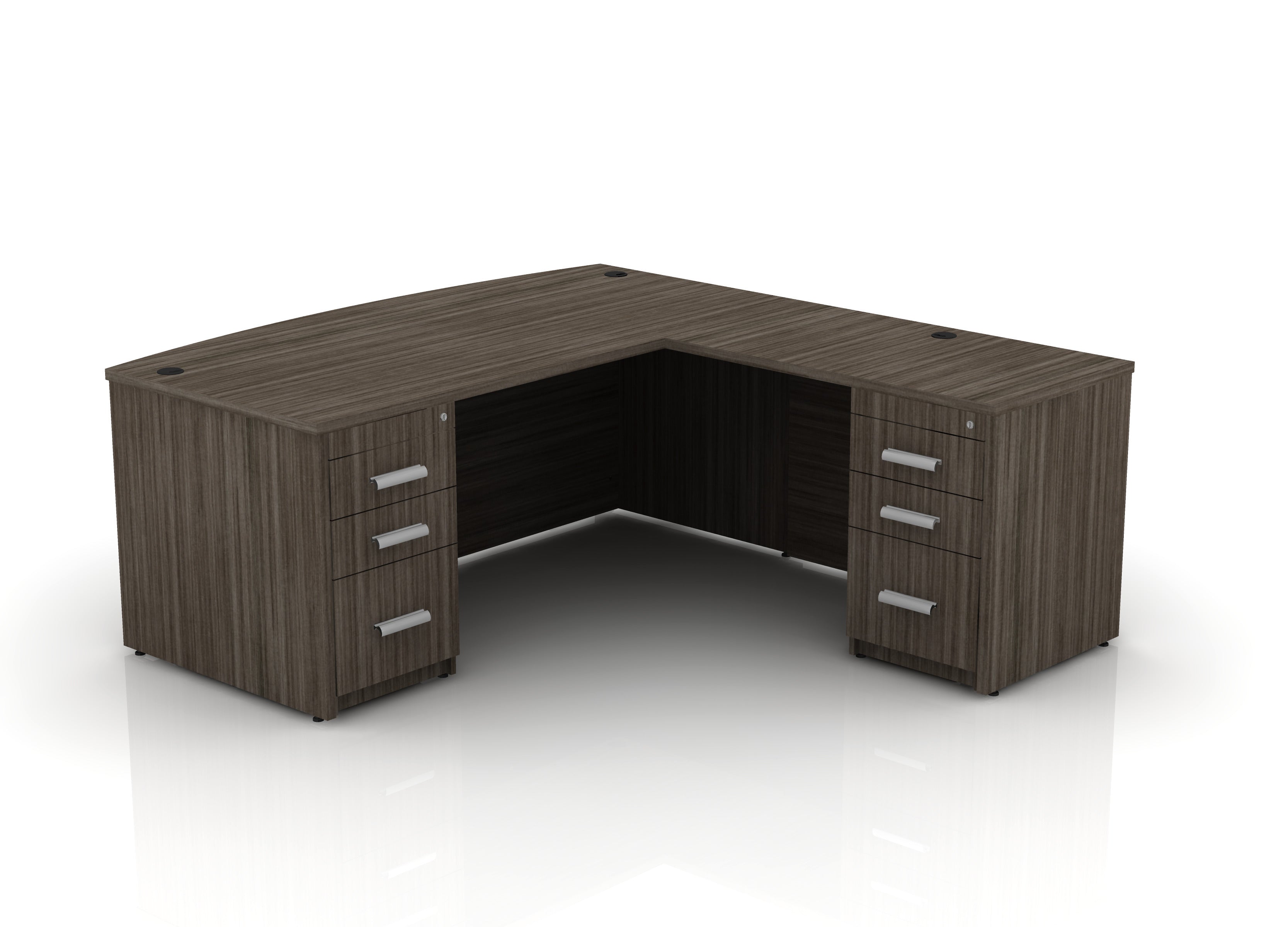 EDGE 71" Bow-Front L-Shape Desk