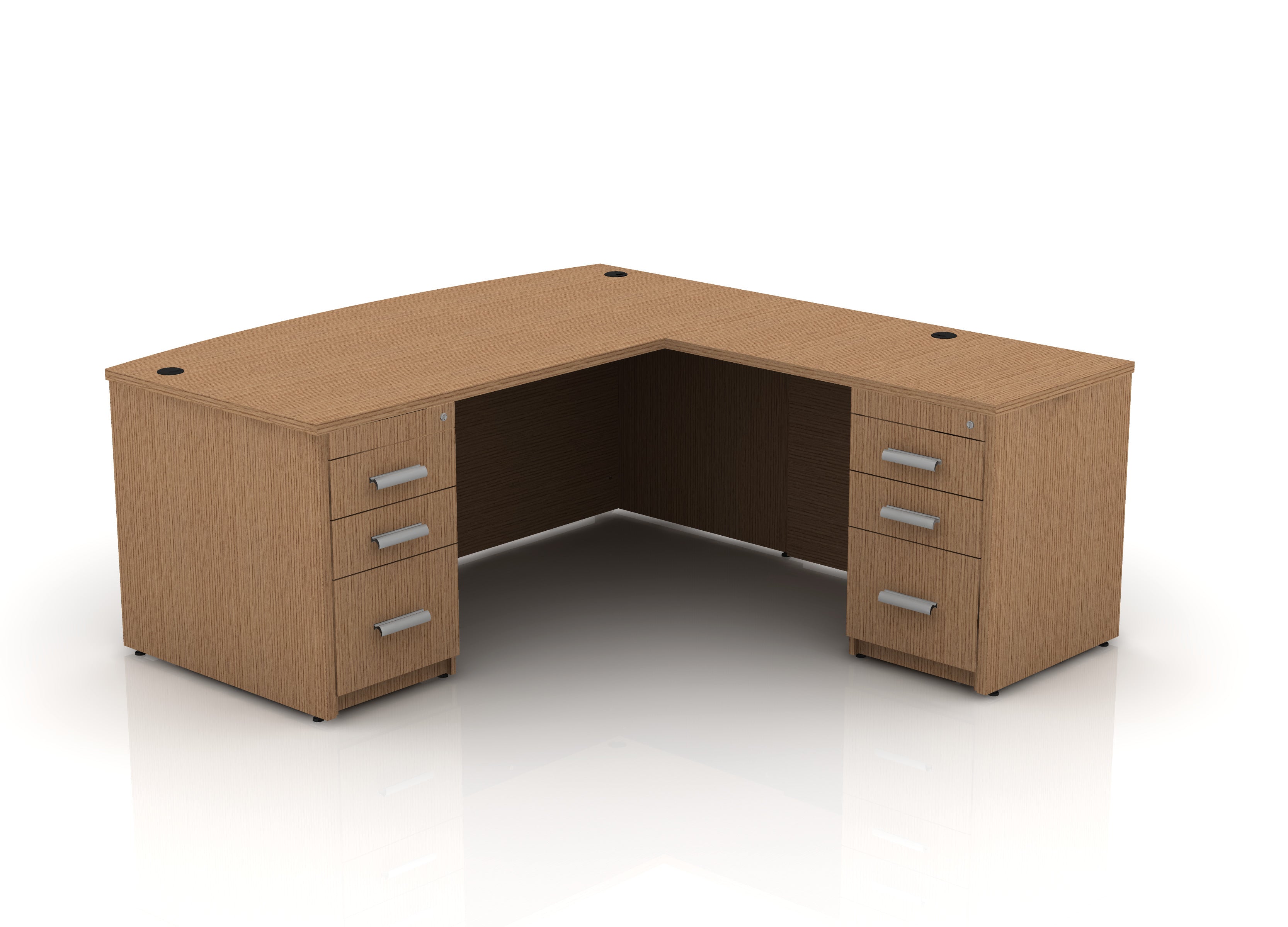 EDGE 71" Bow-Front L-Shape Desk