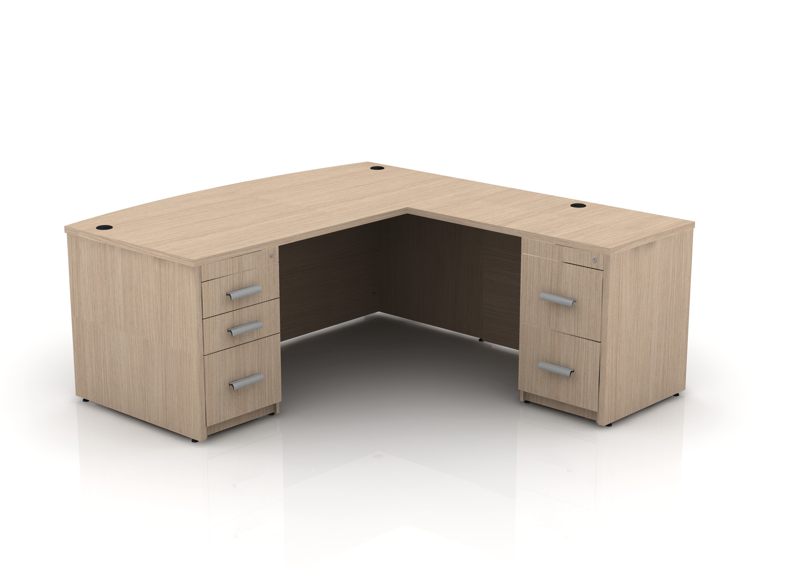 EDGE 71" Bow-Front L-Shape Desk