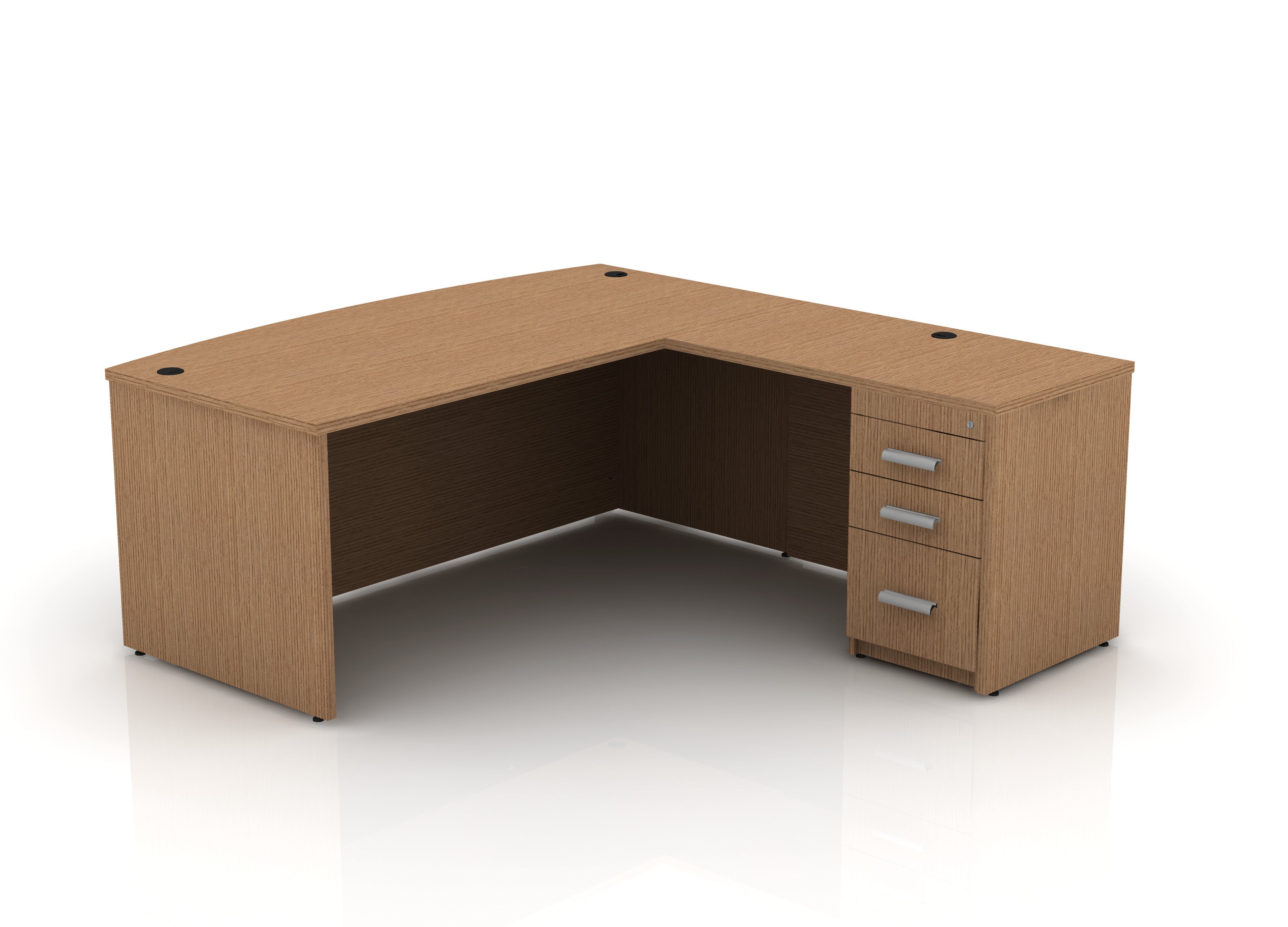 EDGE 71" Bow-Front L-Shape Desk