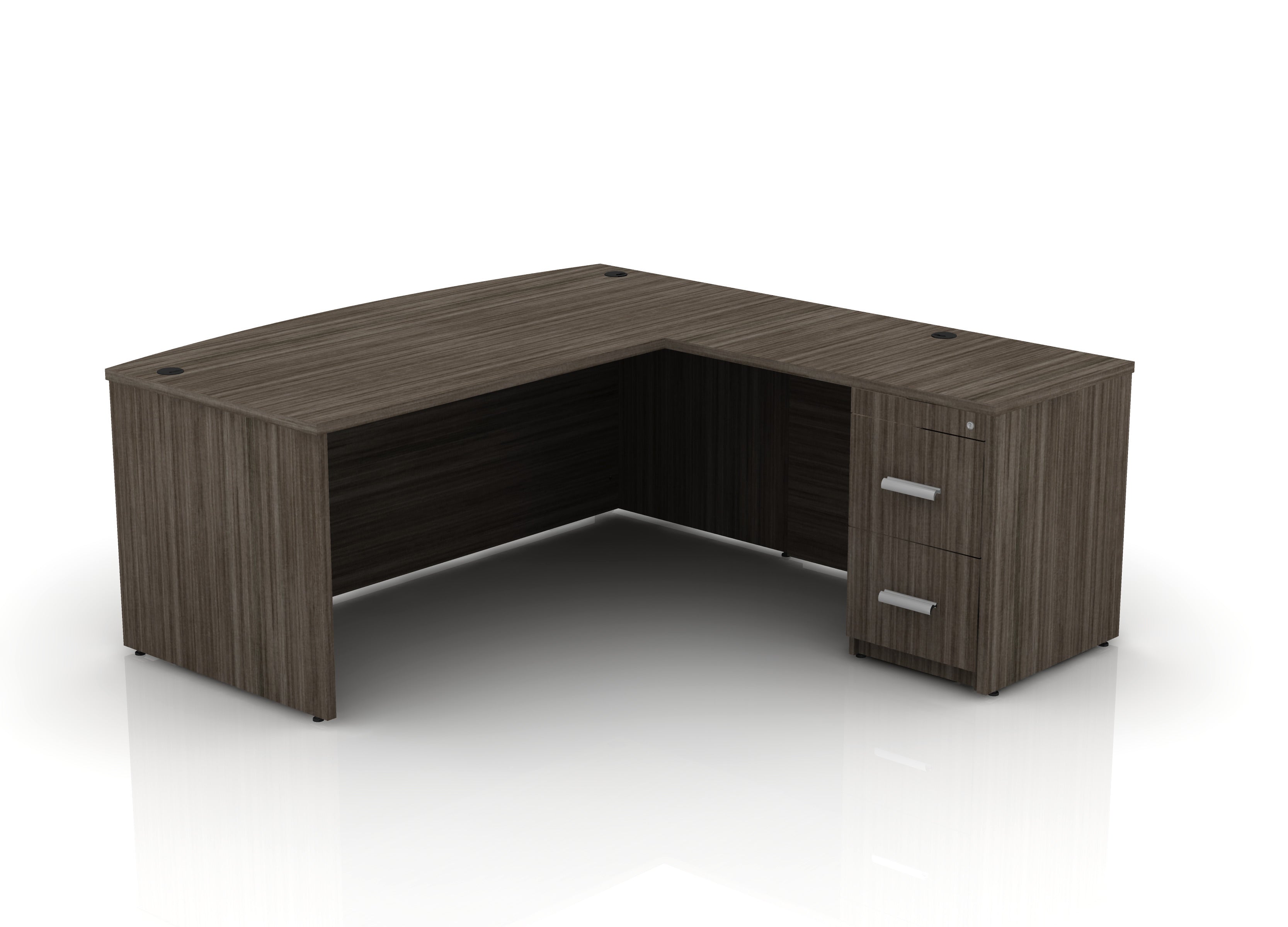 EDGE 71" Bow-Front L-Shape Desk