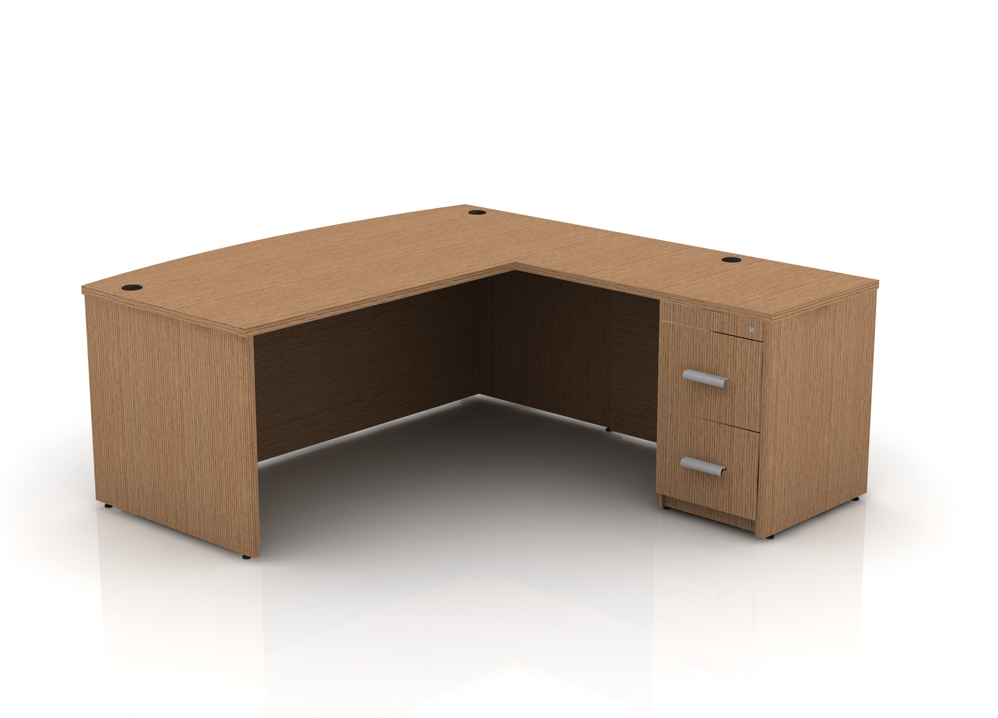 EDGE 71" Bow-Front L-Shape Desk