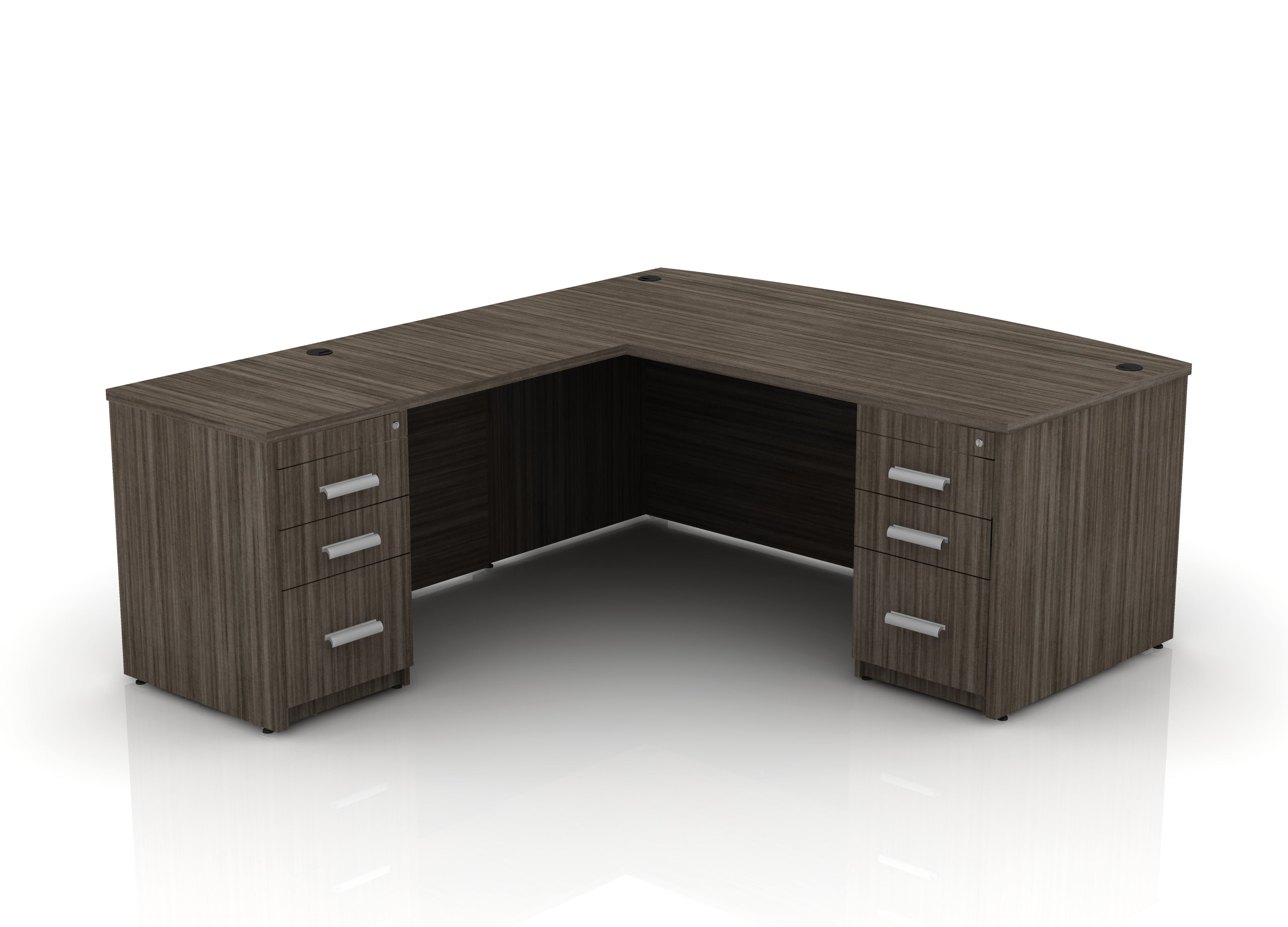 EDGE 71" Bow-Front L-Shape Desk