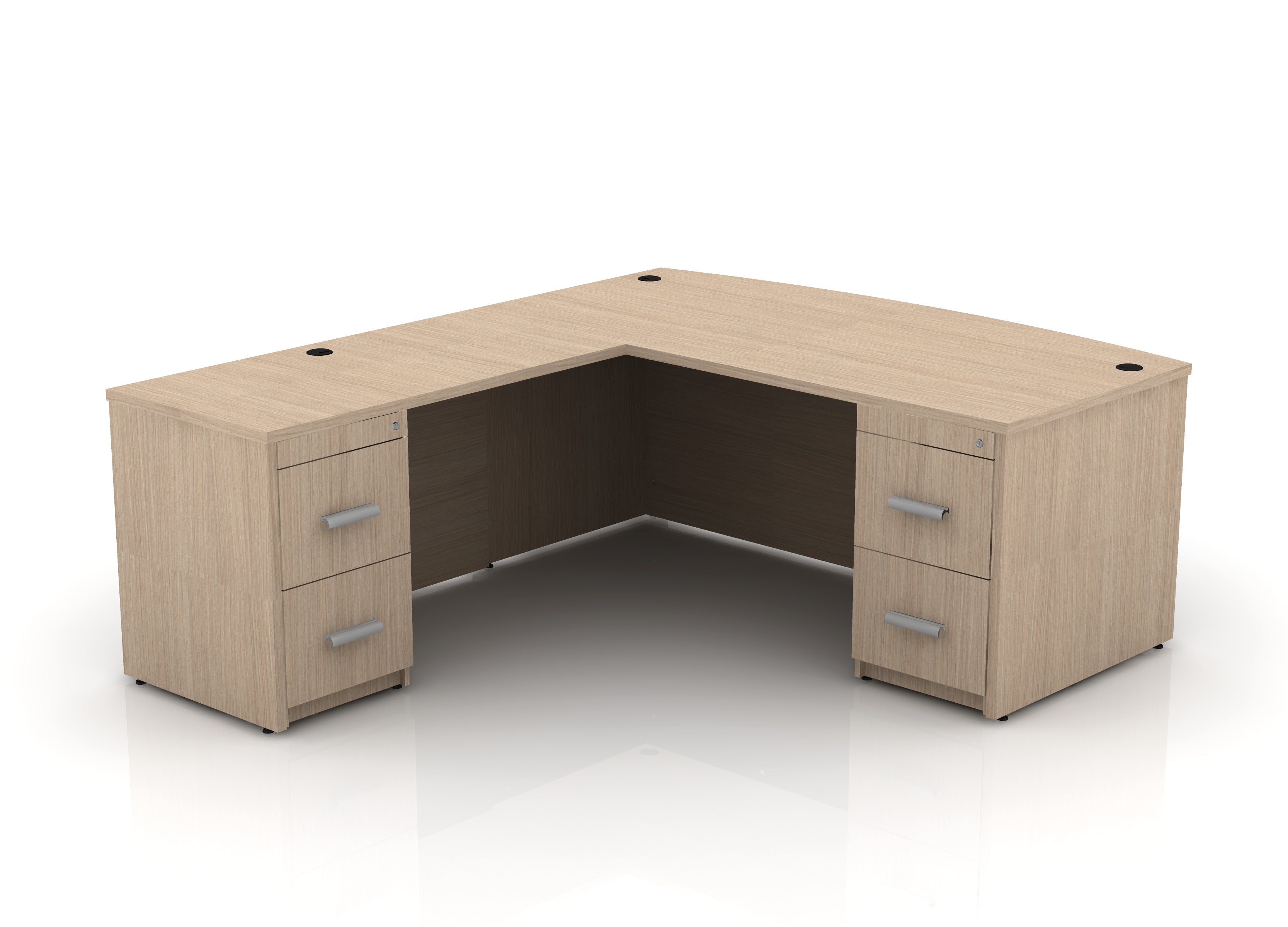 EDGE 71" Bow-Front L-Shape Desk