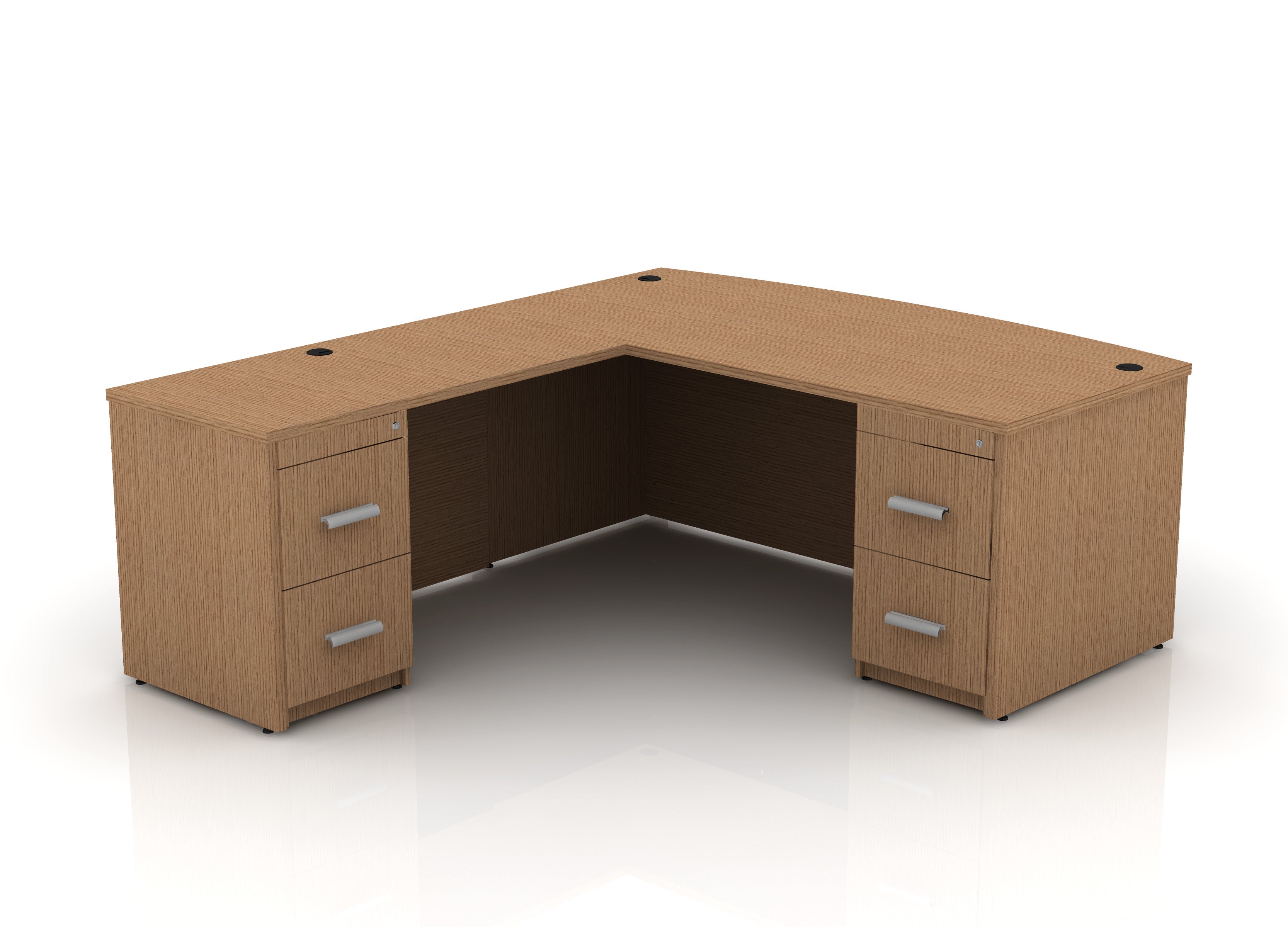 EDGE 71" Bow-Front L-Shape Desk