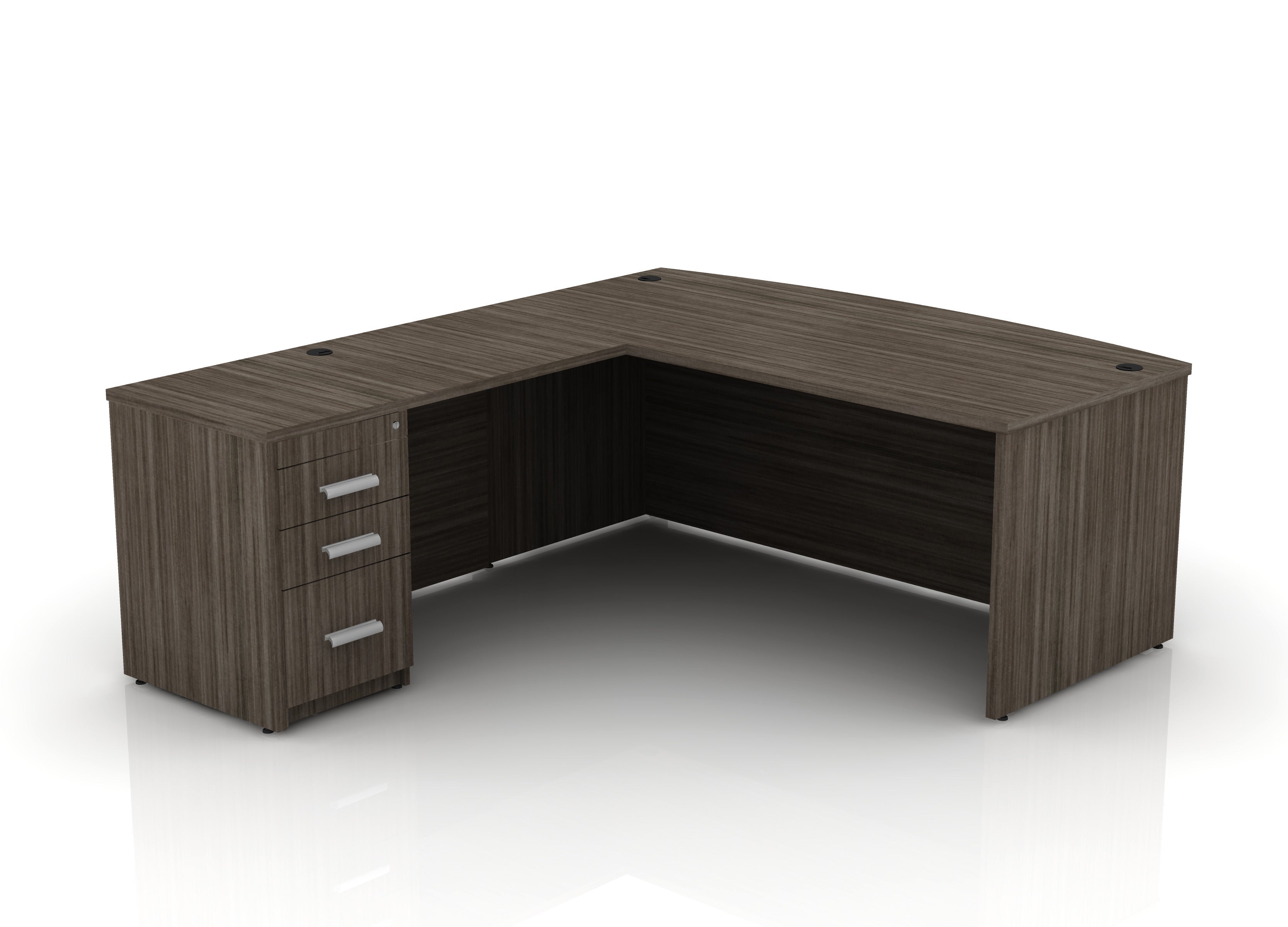 EDGE 71" Bow-Front L-Shape Desk