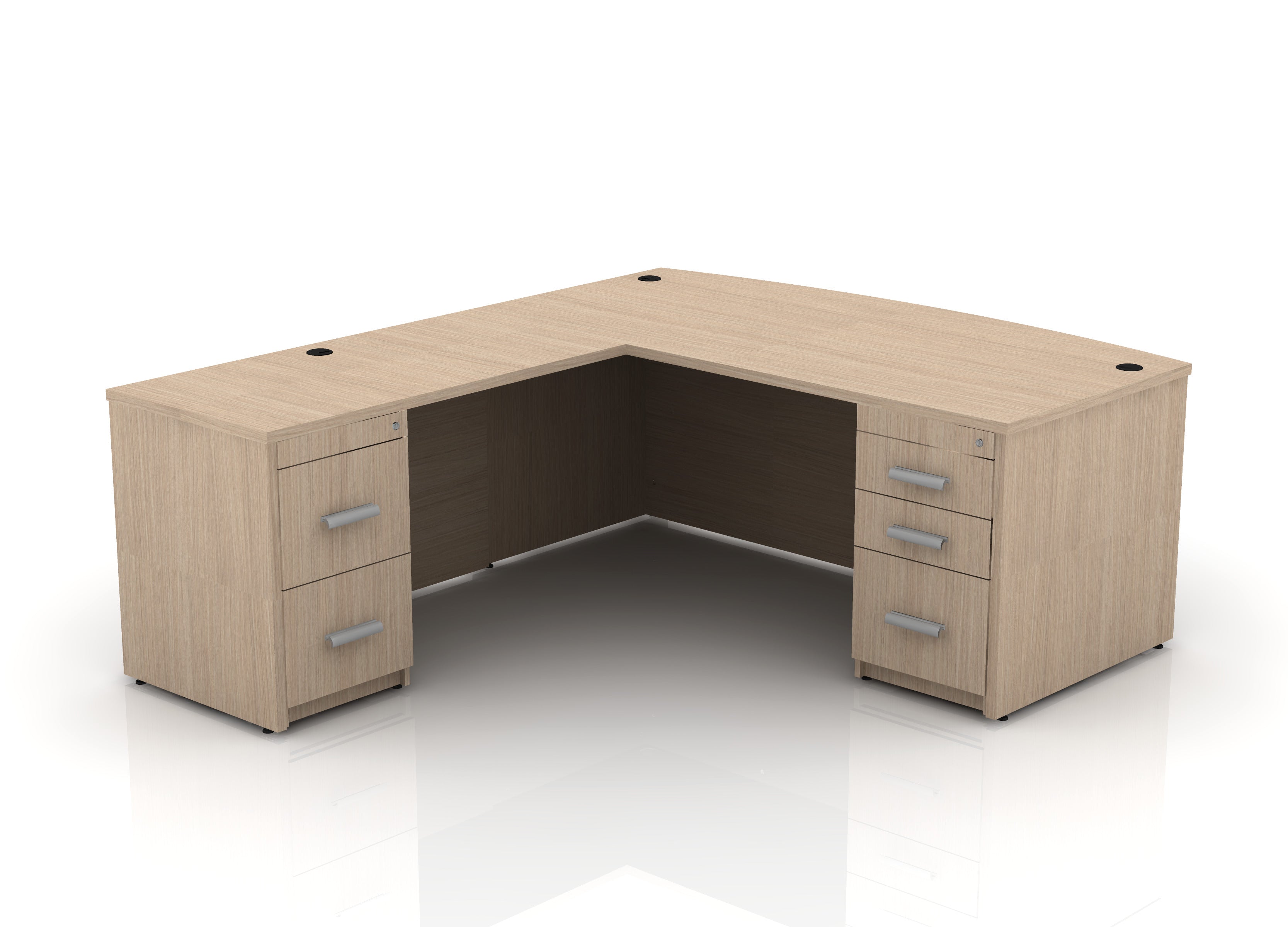 EDGE 71" Bow-Front L-Shape Desk