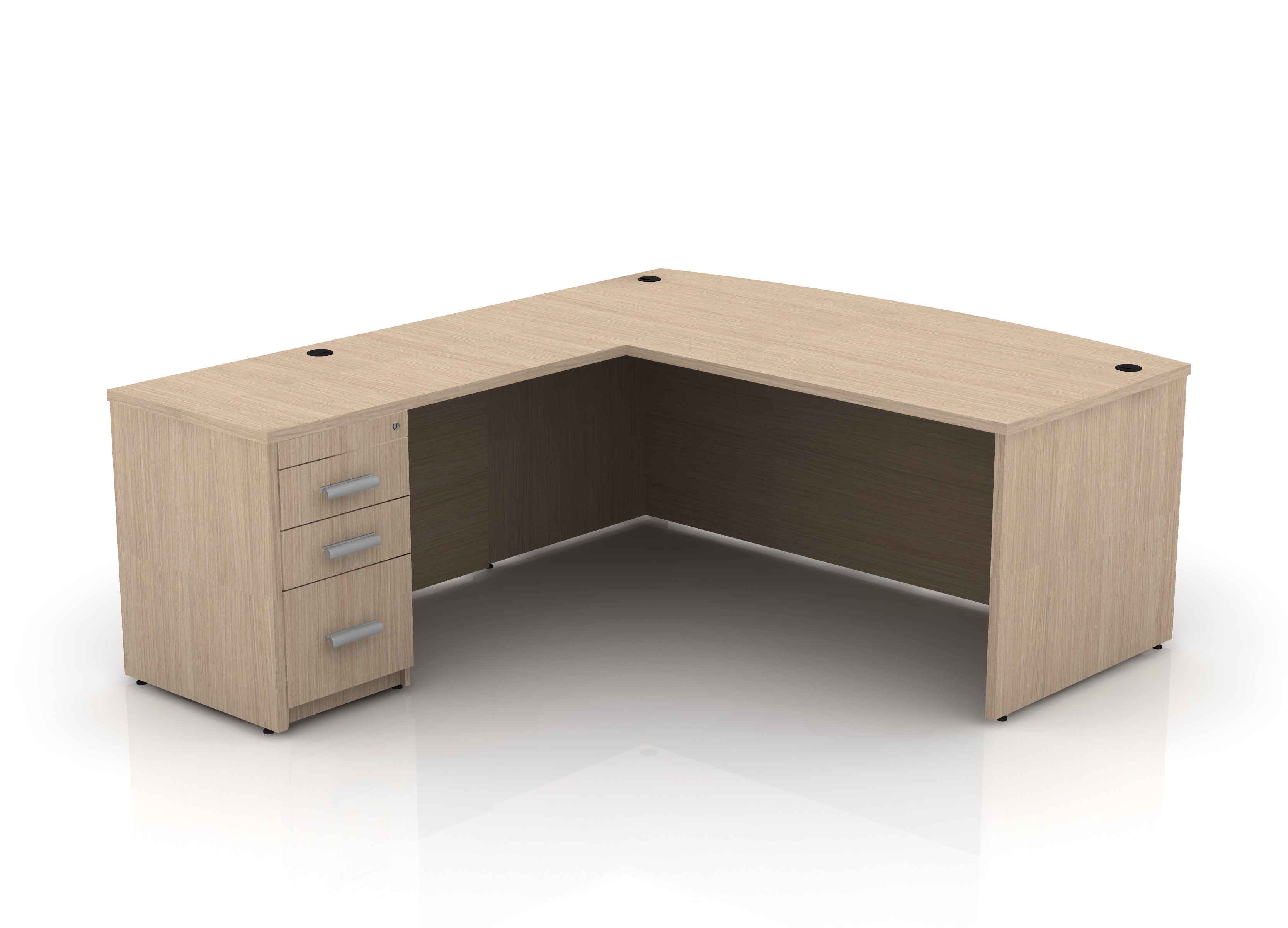 EDGE 71" Bow-Front L-Shape Desk