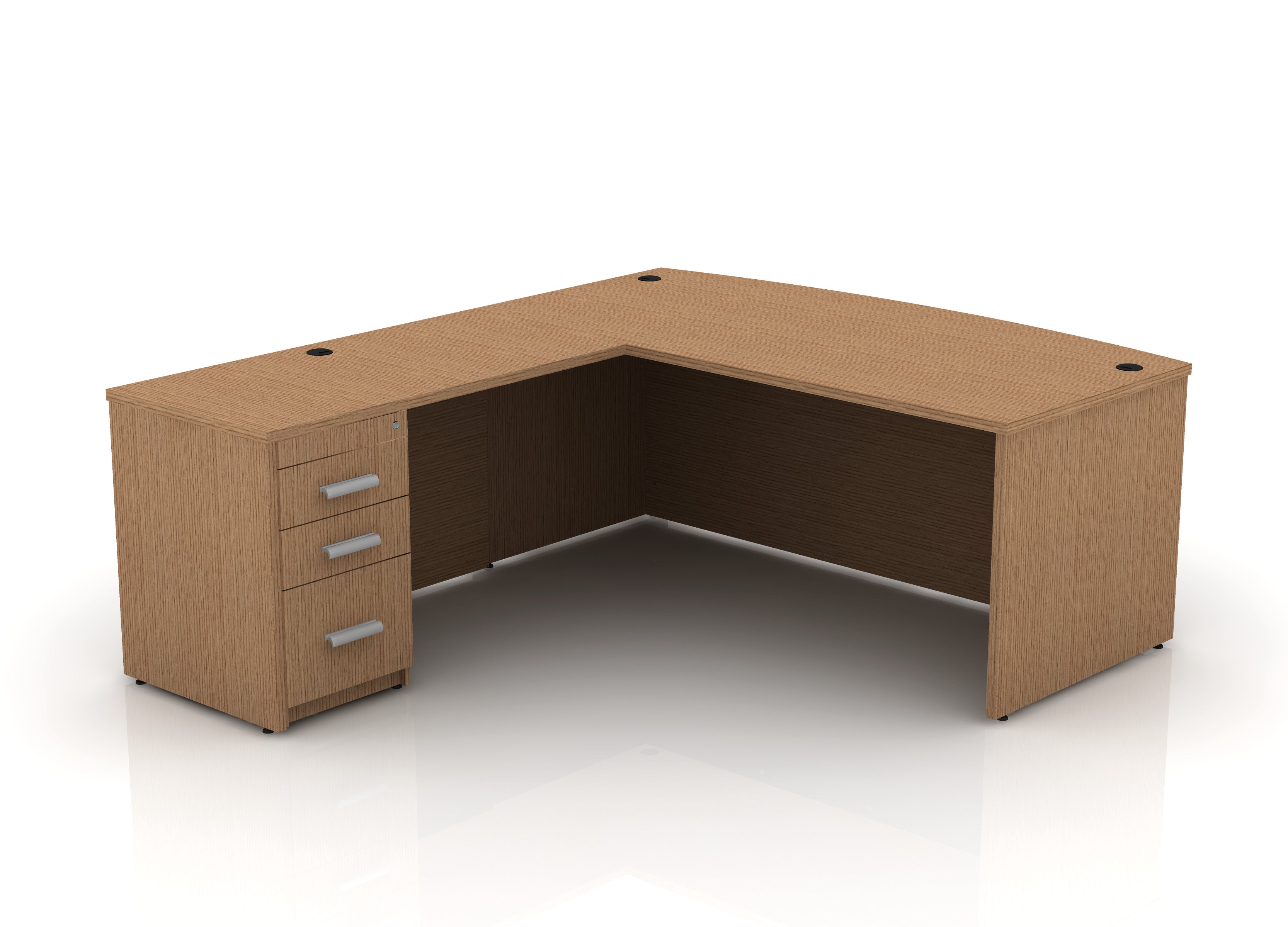 EDGE 71" Bow-Front L-Shape Desk