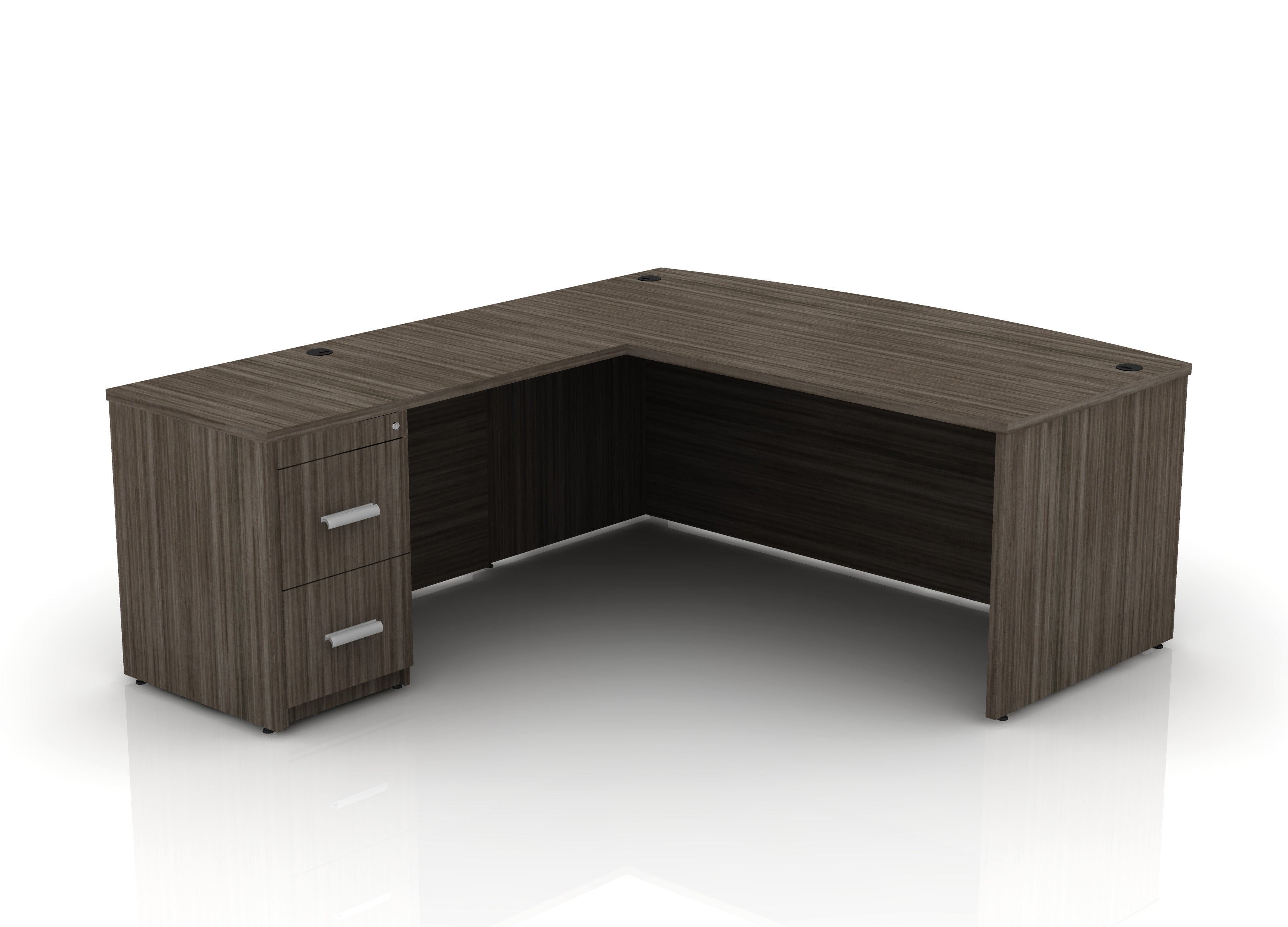 EDGE 71" Bow-Front L-Shape Desk