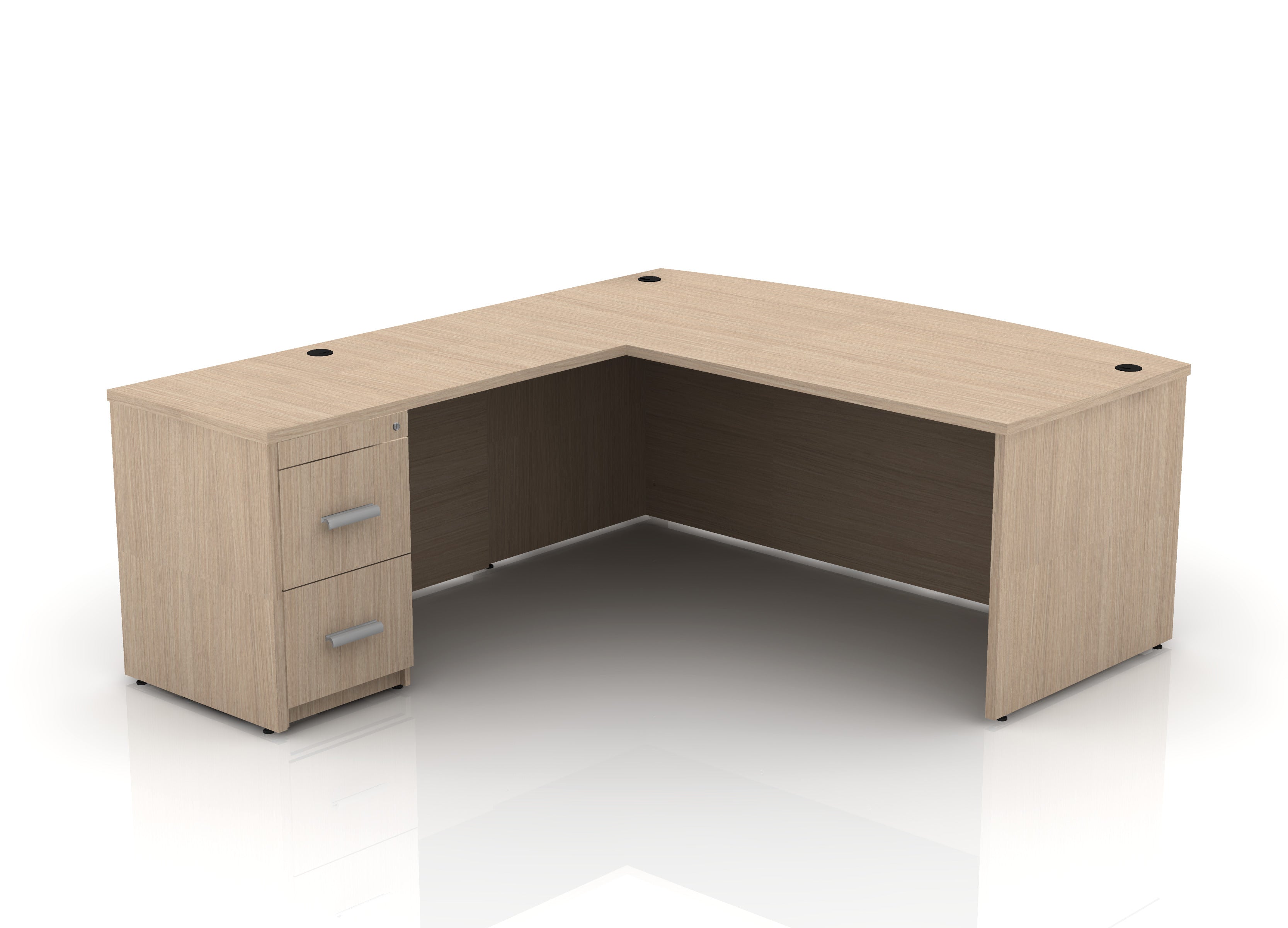 EDGE 71" Bow-Front L-Shape Desk