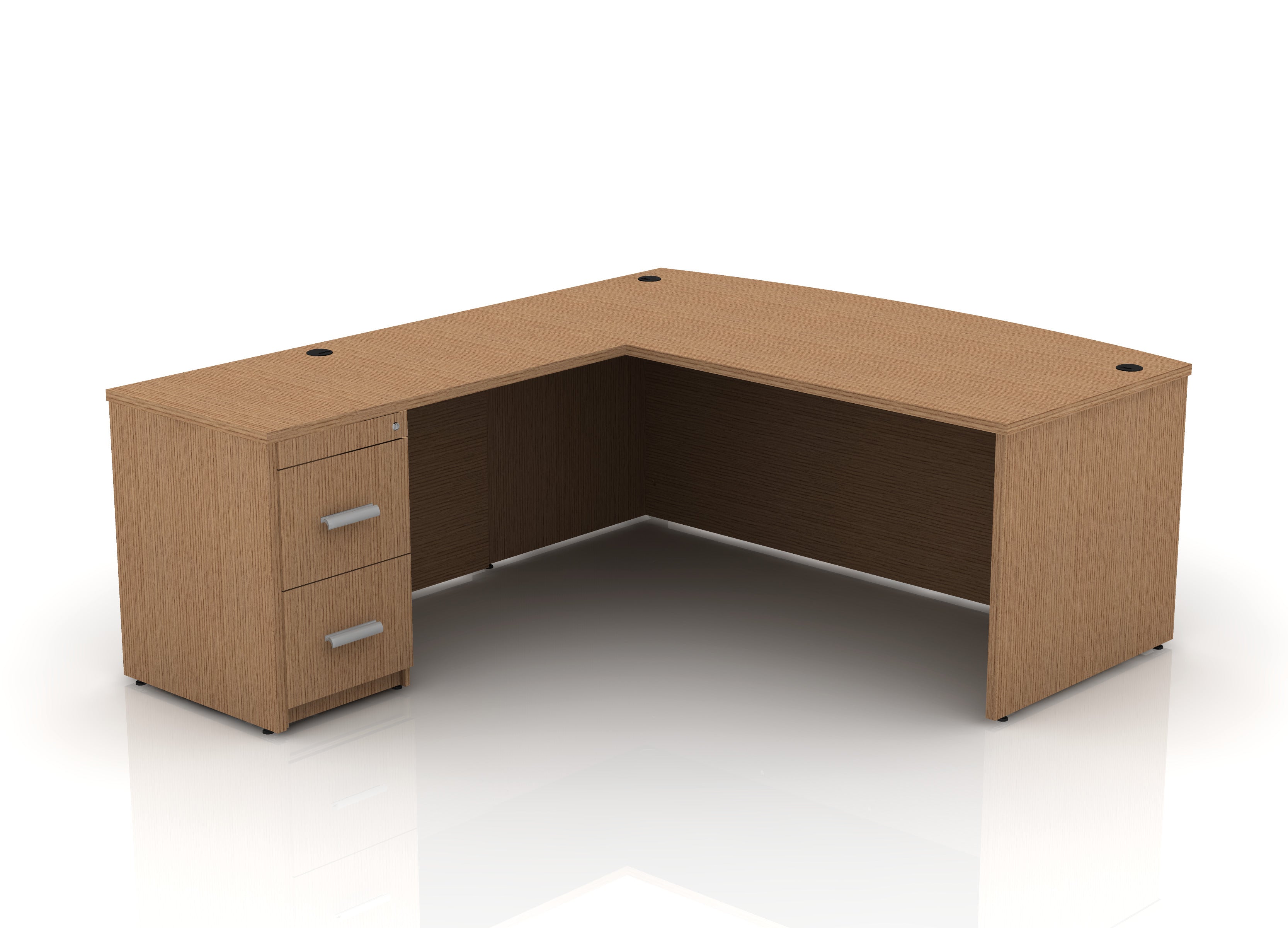 EDGE 71" Bow-Front L-Shape Desk