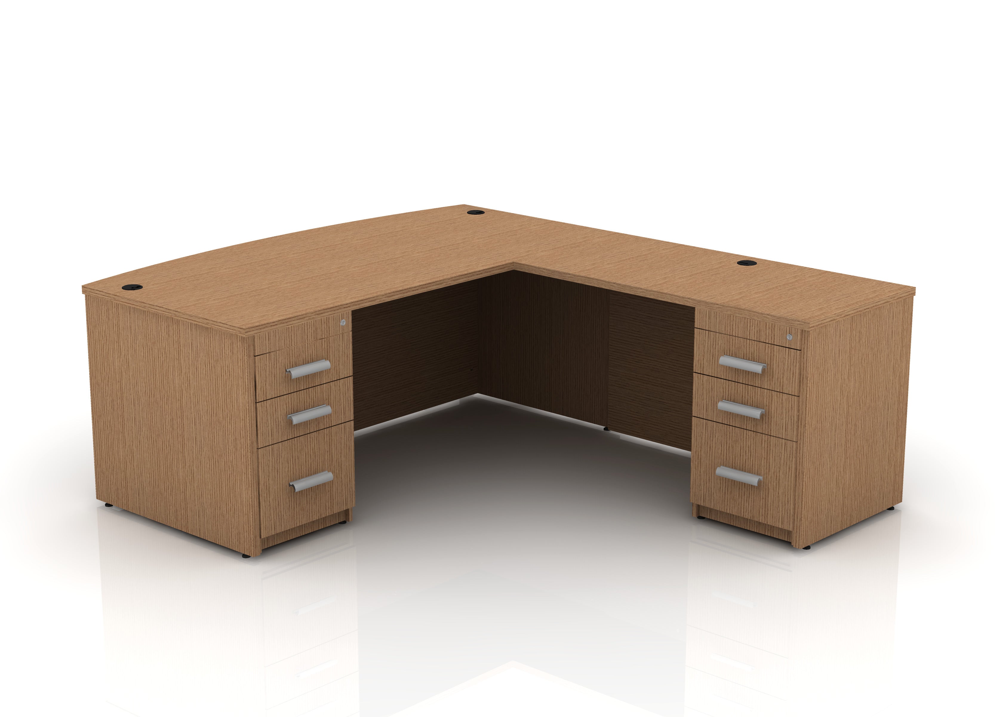 EDGE 71" Bow-Front L-Shape Desk