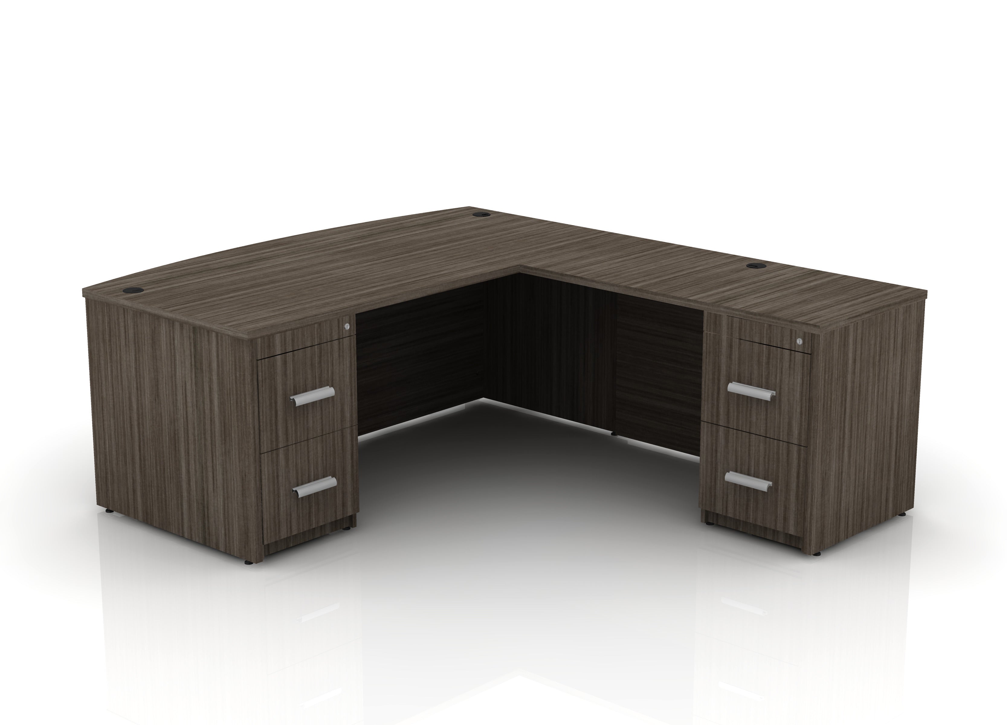 EDGE 71" Bow-Front L-Shape Desk