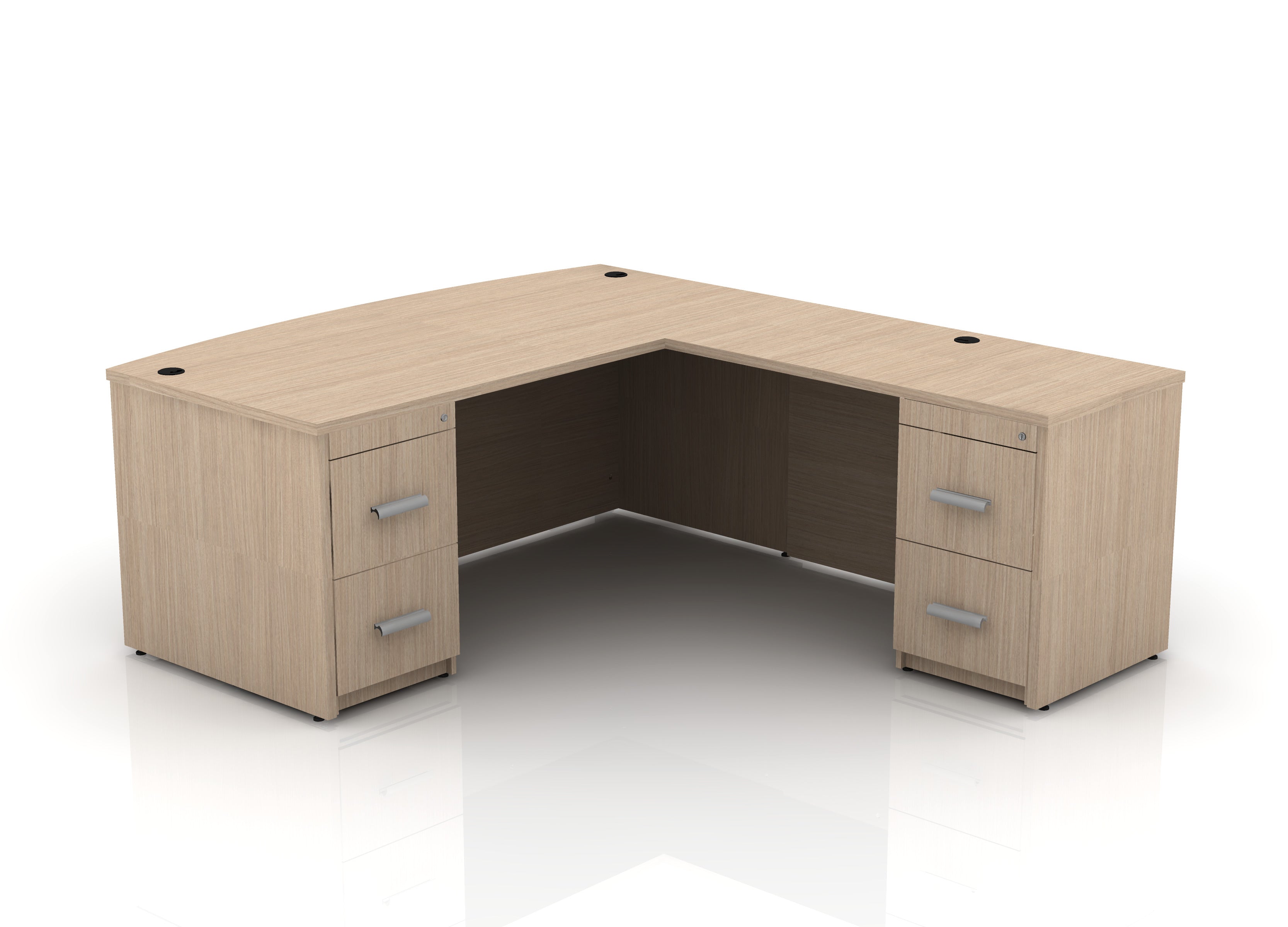 EDGE 71" Bow-Front L-Shape Desk