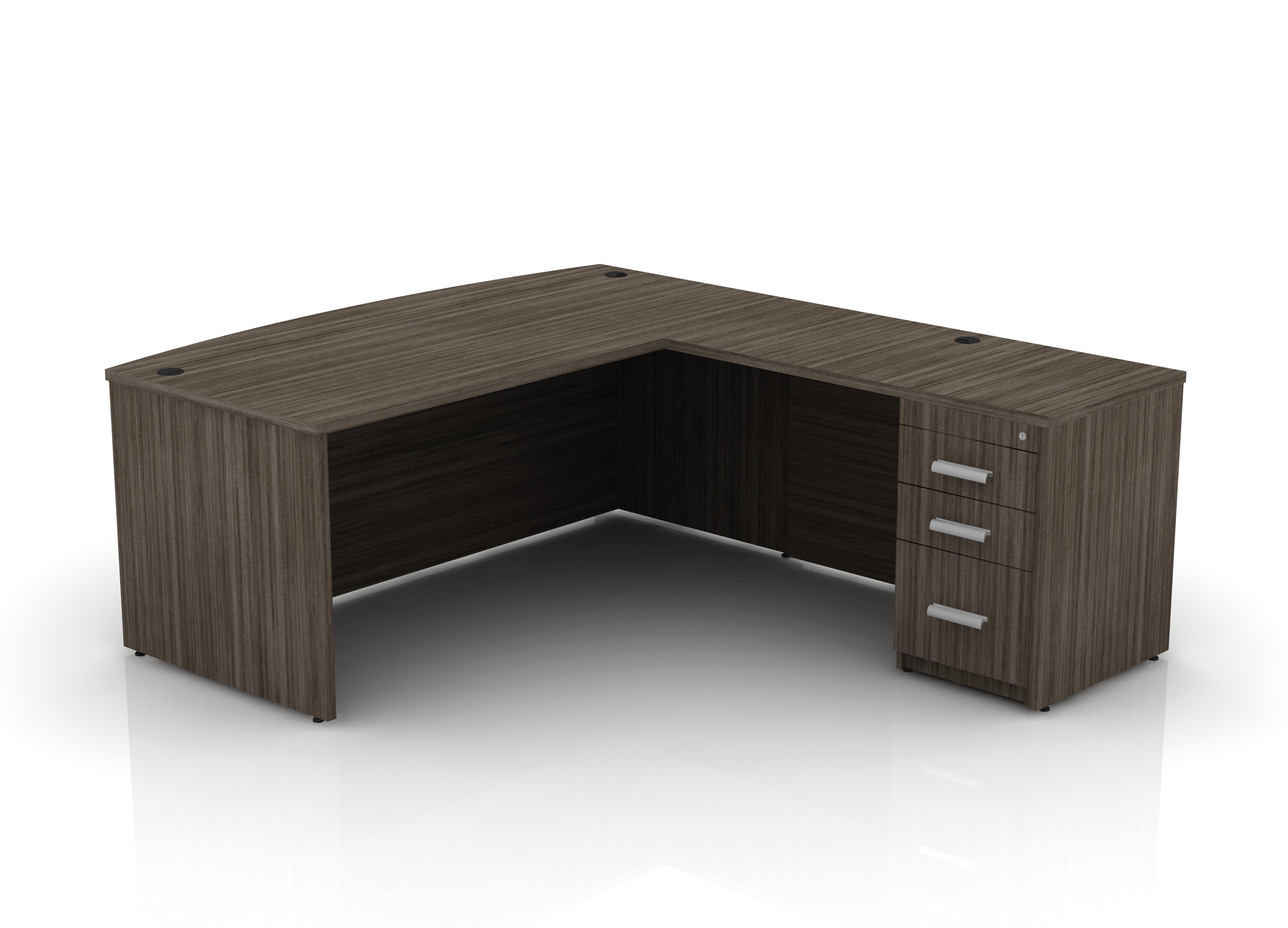 EDGE 71" Bow-Front L-Shape Desk