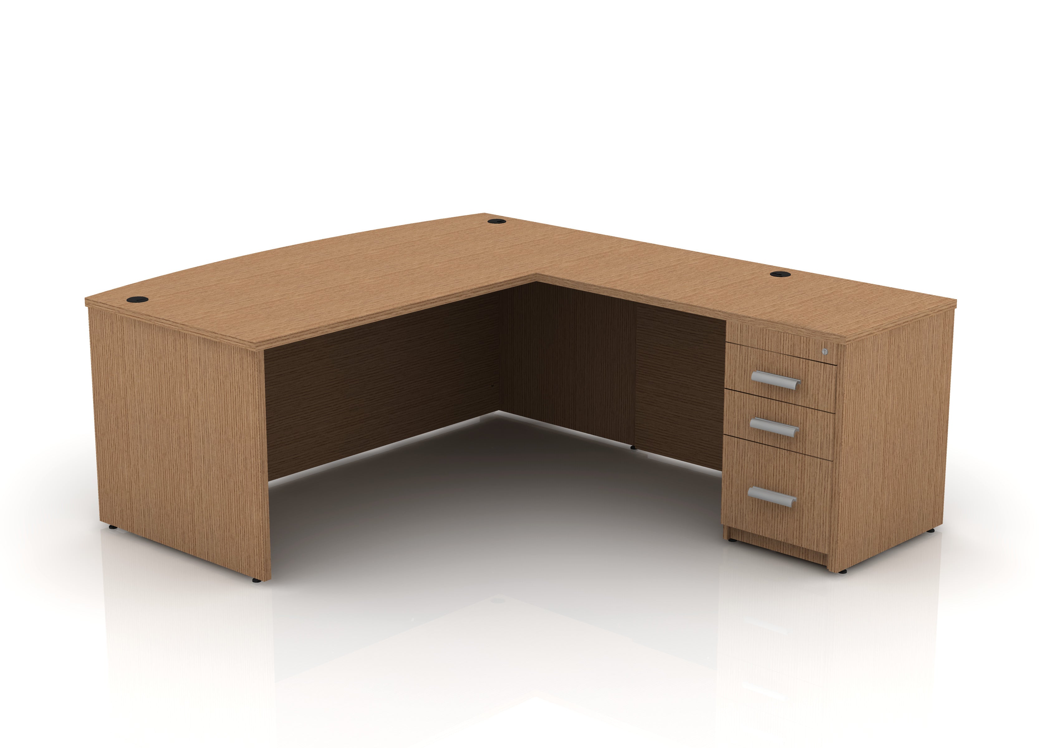 EDGE 71" Bow-Front L-Shape Desk