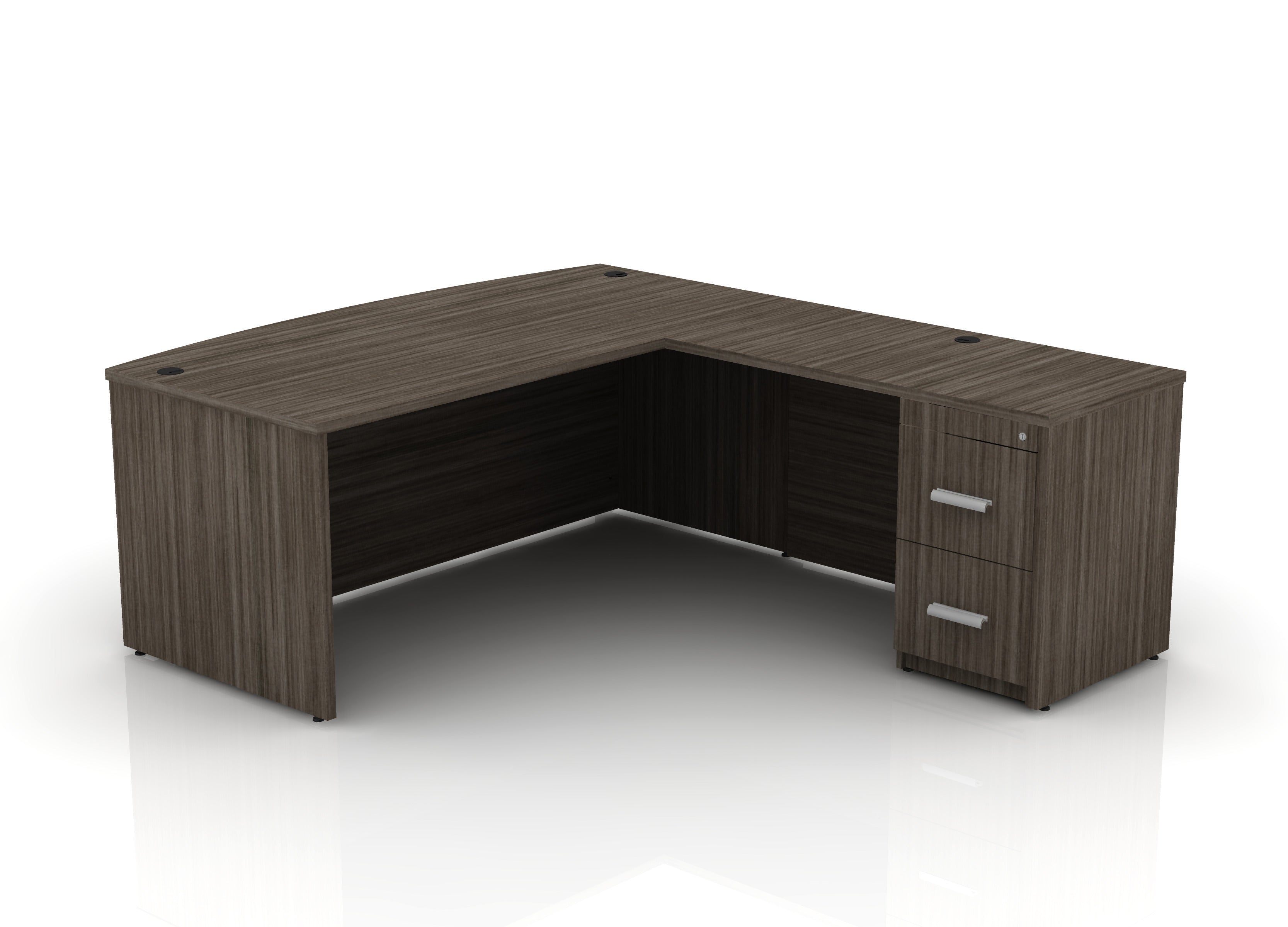 EDGE 71" Bow-Front L-Shape Desk