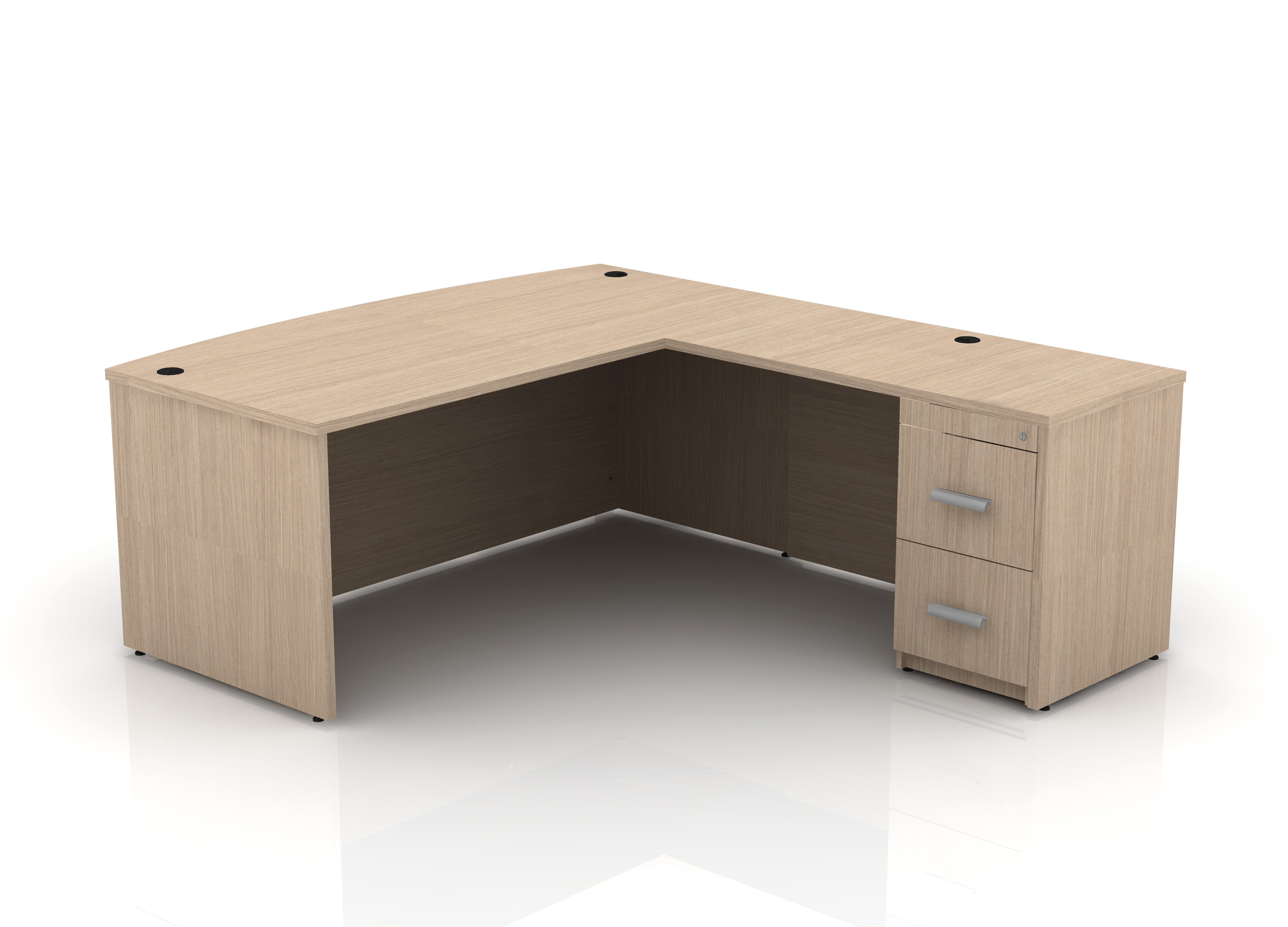 EDGE 71" Bow-Front L-Shape Desk