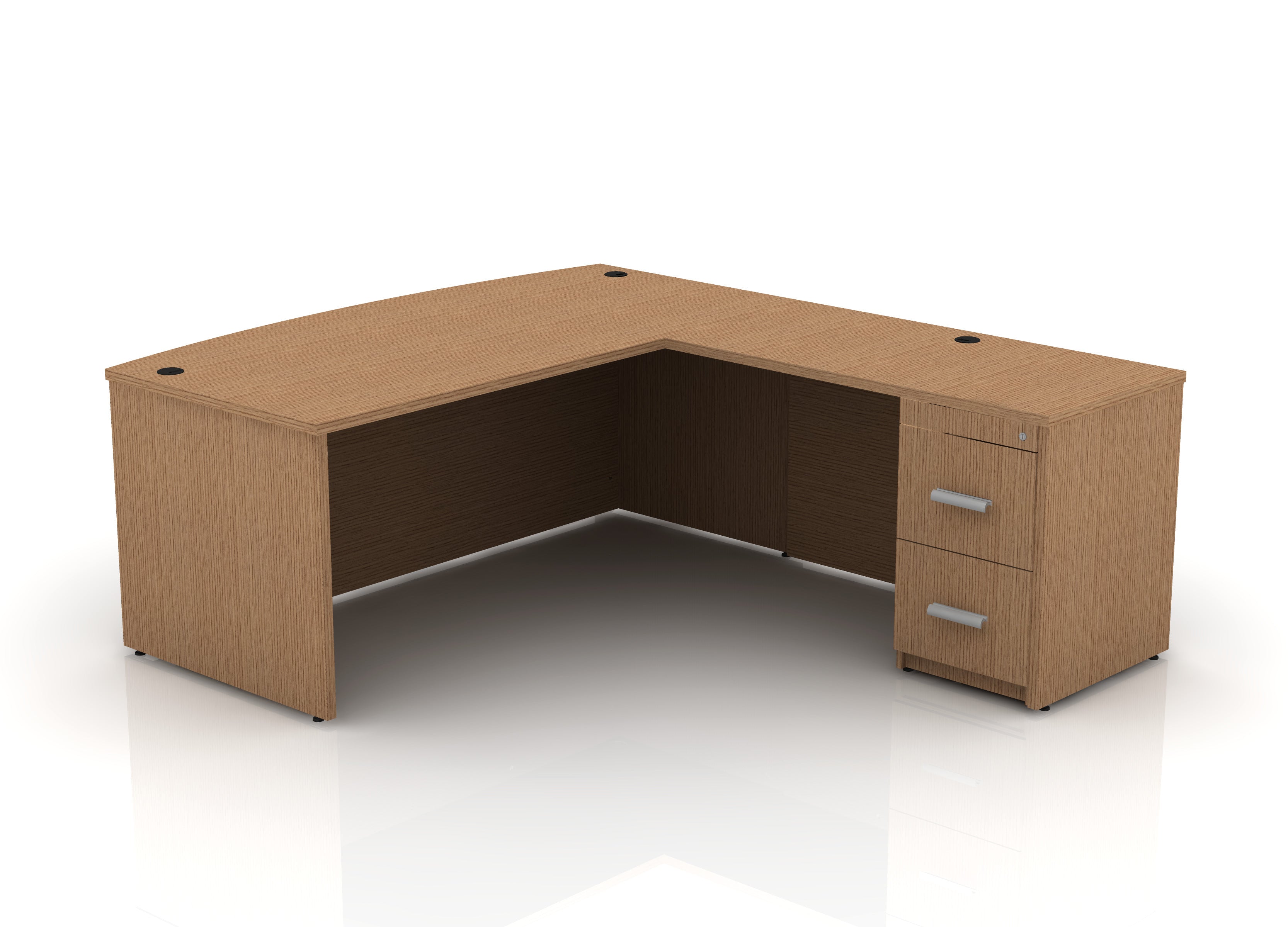 EDGE 71" Bow-Front L-Shape Desk