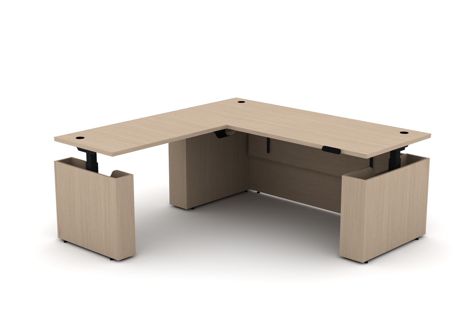 EDGE Height-Adjustable Desk L-Shape - Left Return