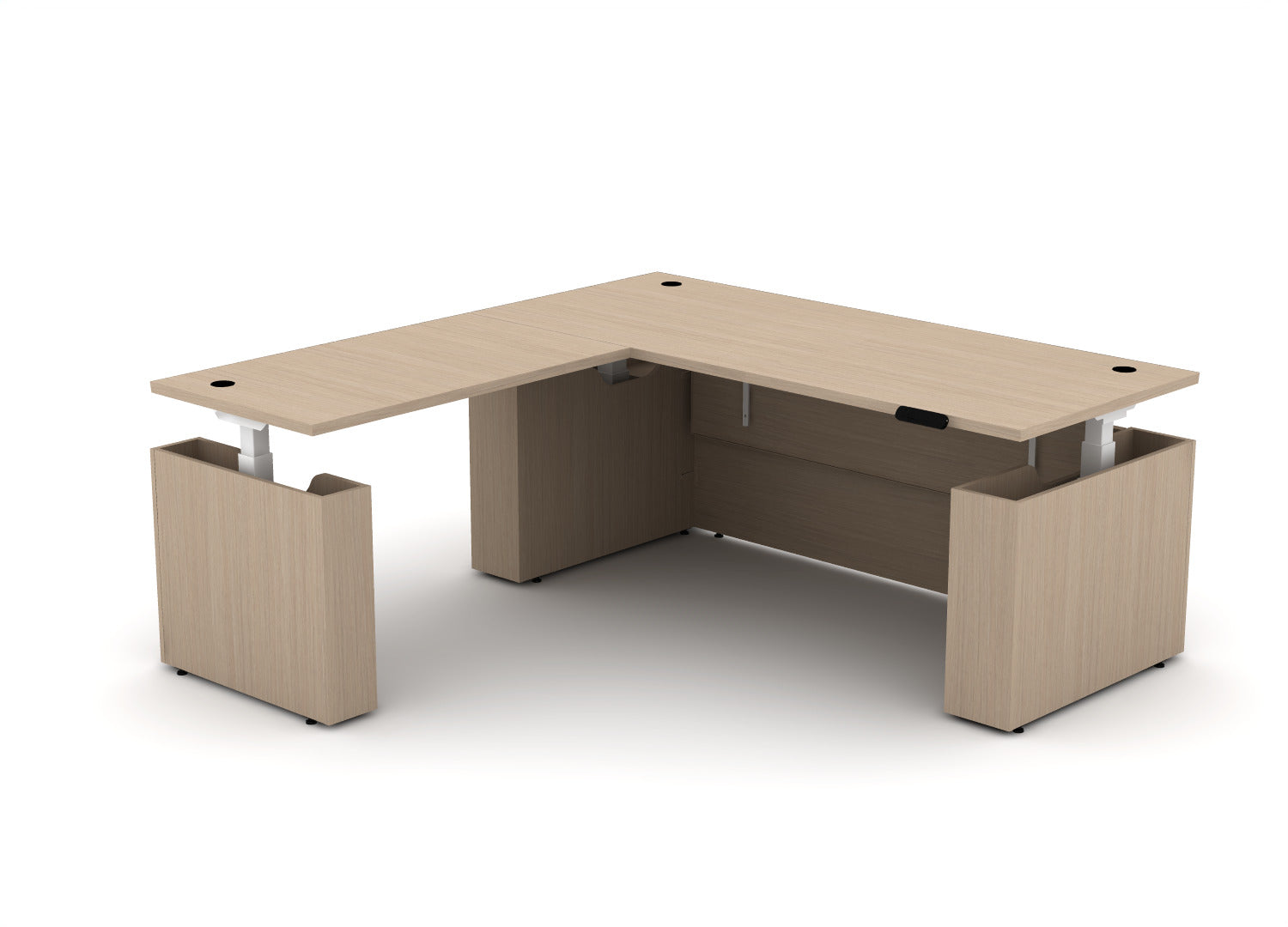 EDGE Height-Adjustable Desk L-Shape - Left Return