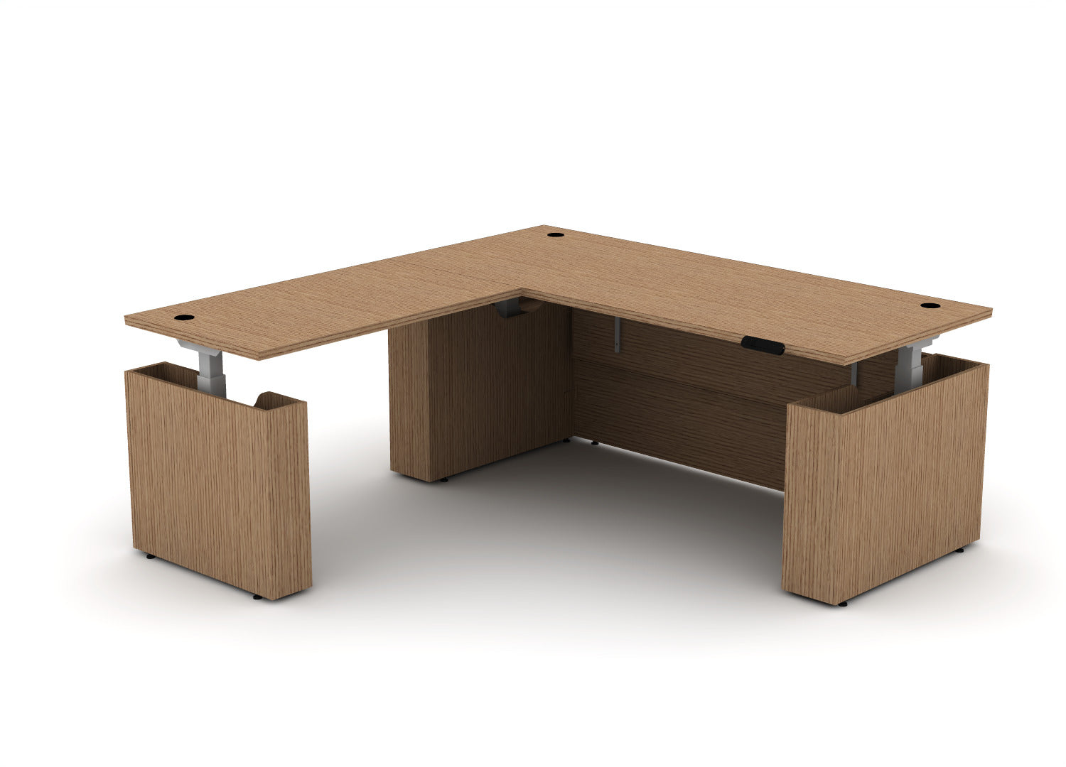 EDGE Height-Adjustable Desk L-Shape - Left Return