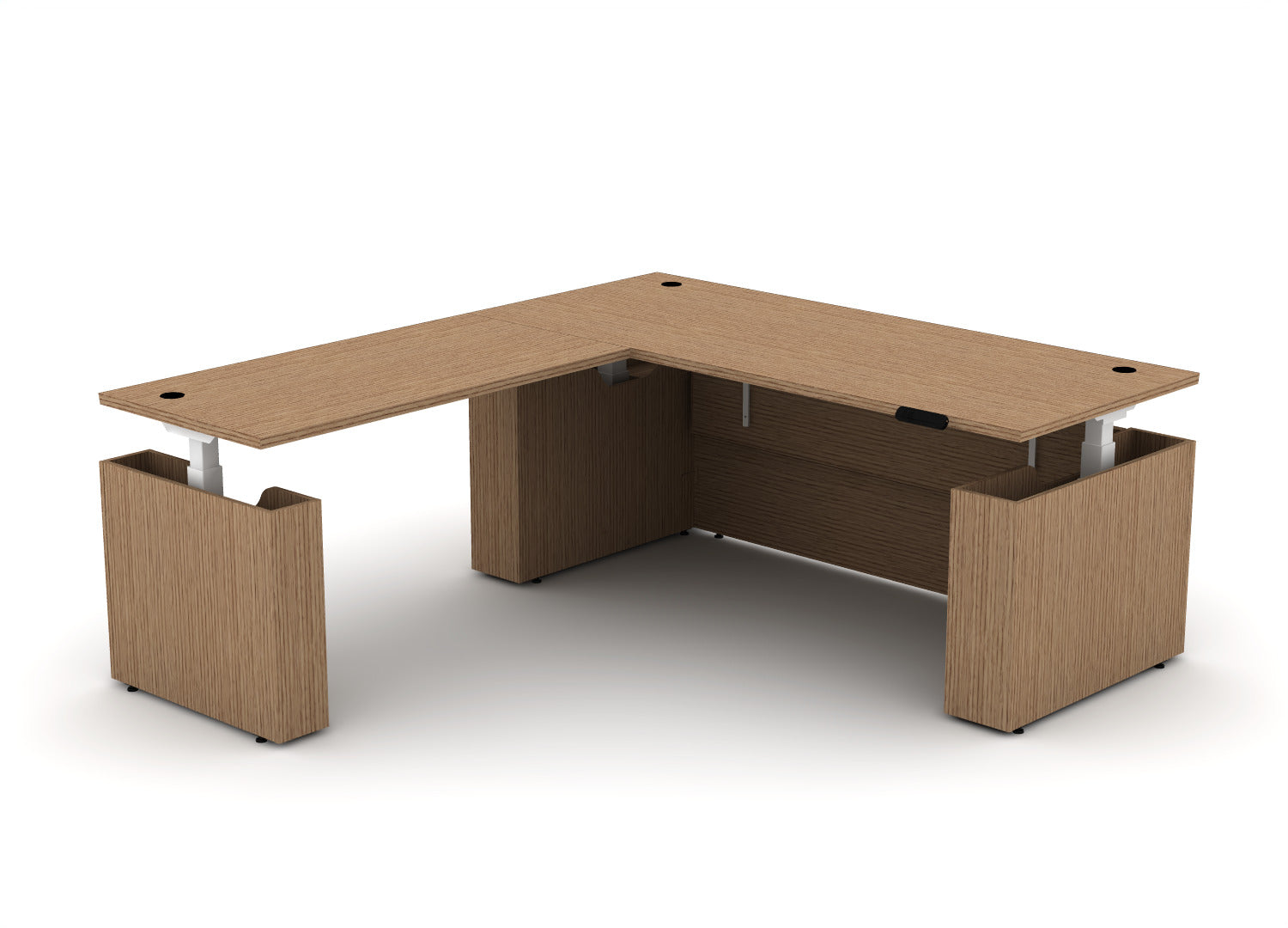 EDGE Height-Adjustable Desk L-Shape - Left Return