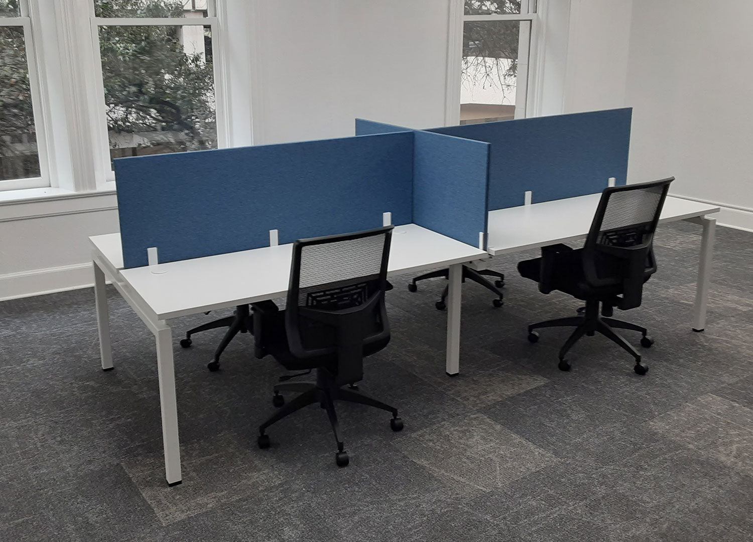 Blade Desk - Pod of 4 - With Dividers