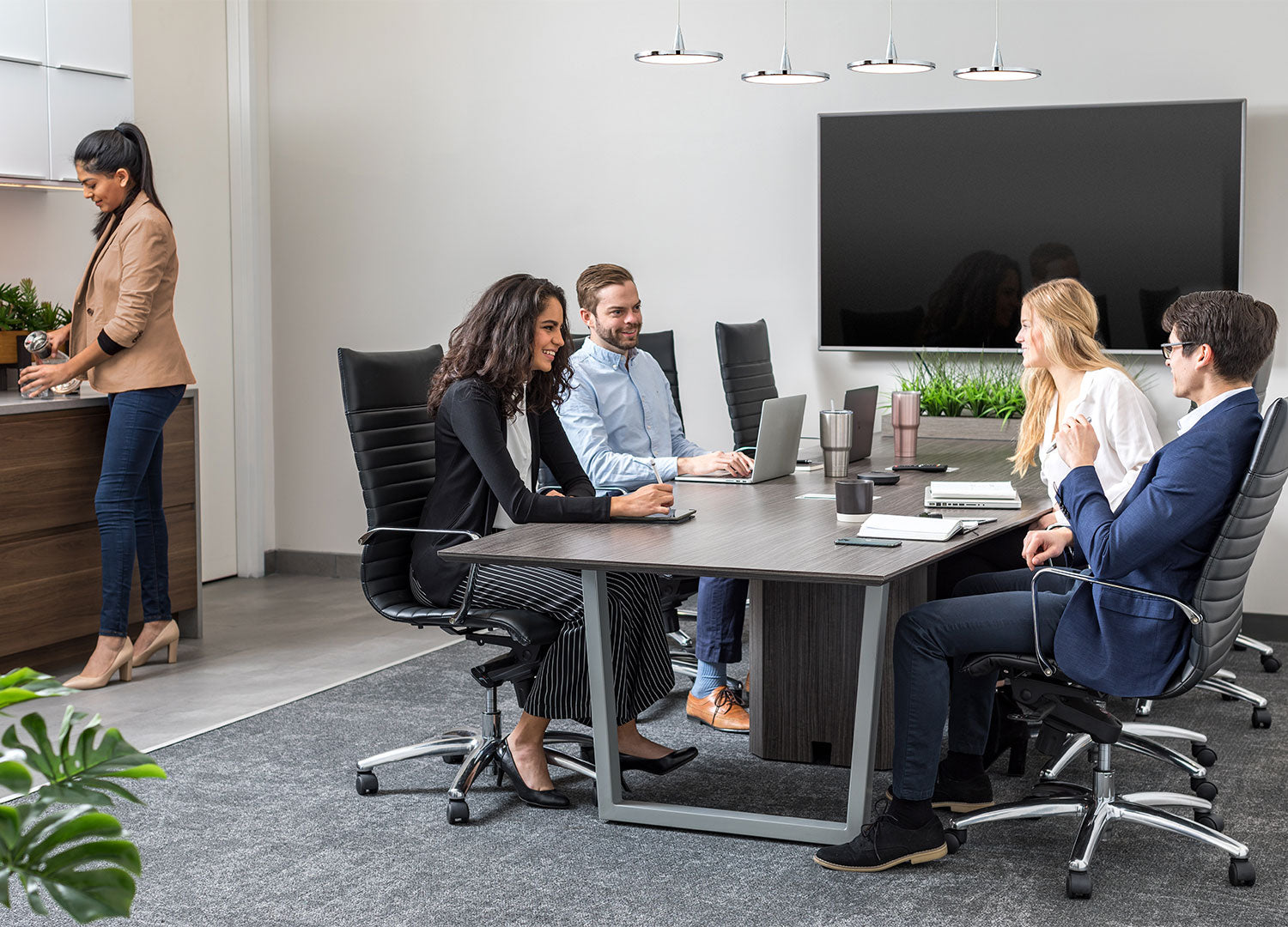 THREE60 Conference Table - Sleigh Leg