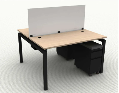 Blade Desk - 24" Deep - Pod of 2 - With Dividers