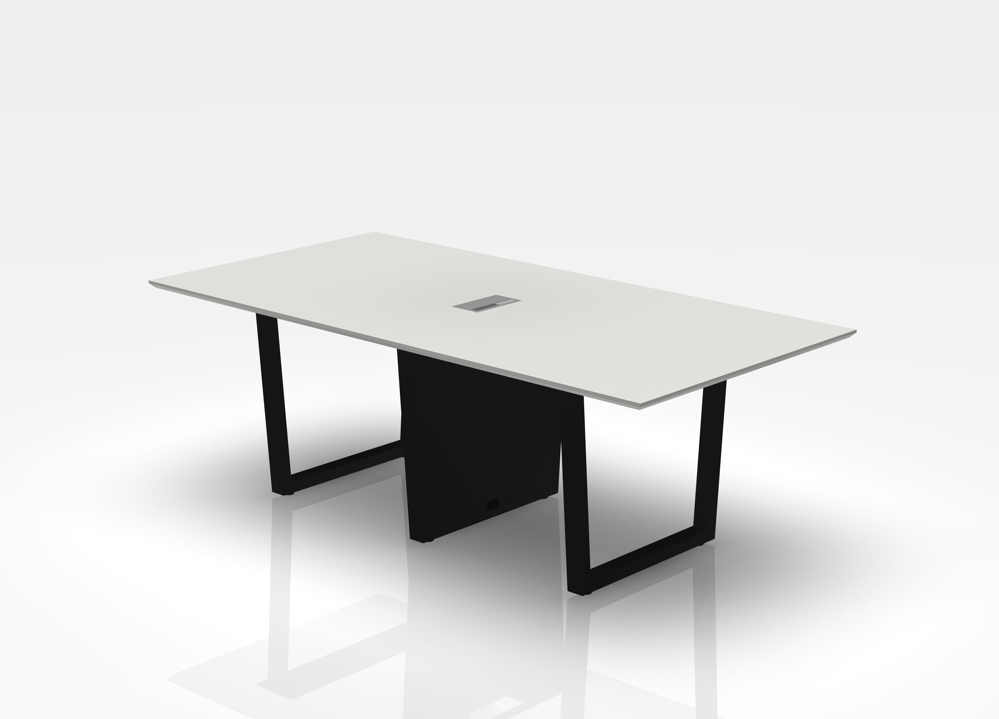 THREE60 Conference Table - Sleigh Leg